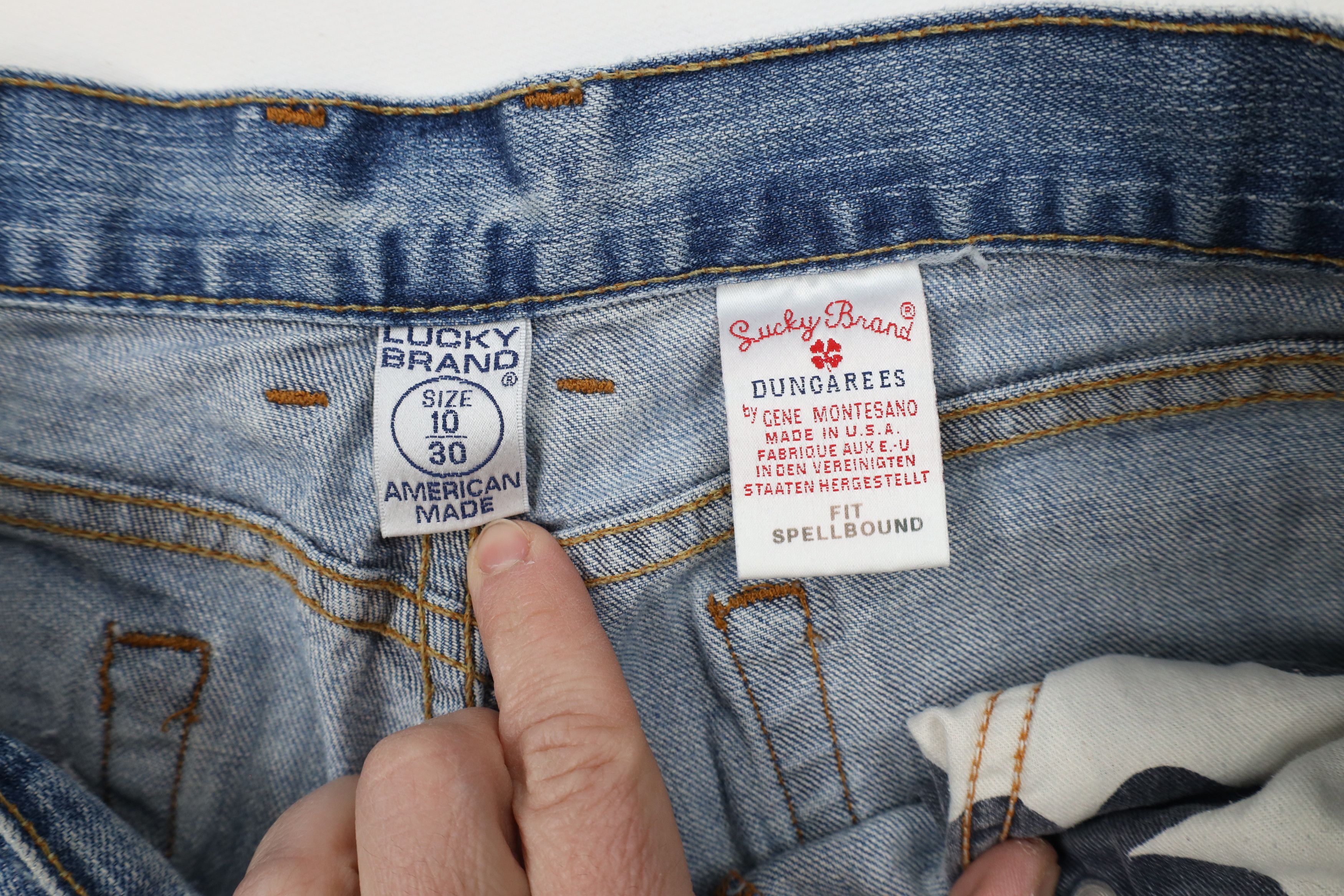 Lucky Brand × Vintage Vintage 90s Y2K Lucky Brand Flared Babydoll Denim Jeans USA Size 32" / US 10 / IT 46 - 10 Thumbnail