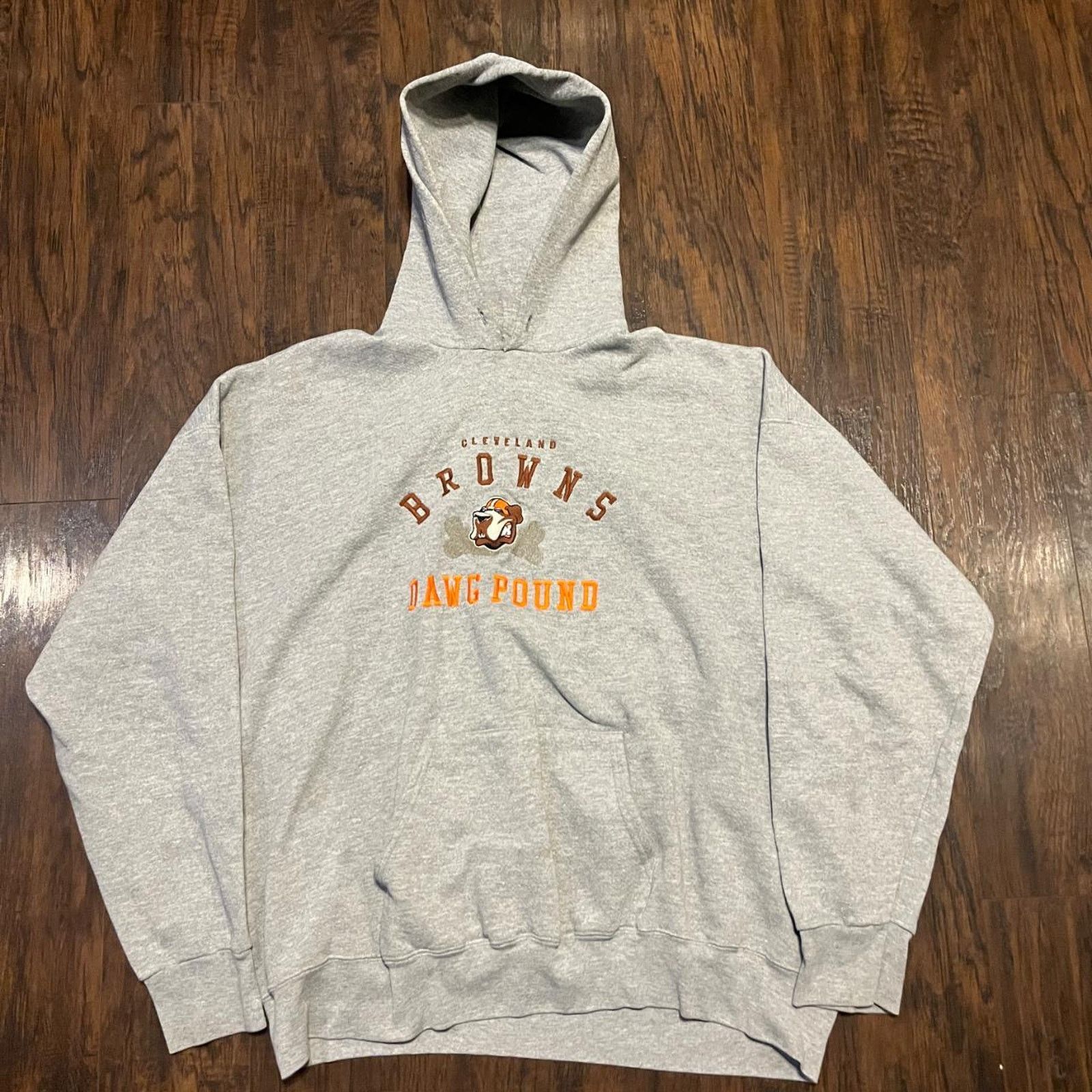 NFL Vintage 90s Cleveland Browns Dawg Pound Embroidered Hoodie Size US XL / EU 56 / 4 - 1 Thumbnail