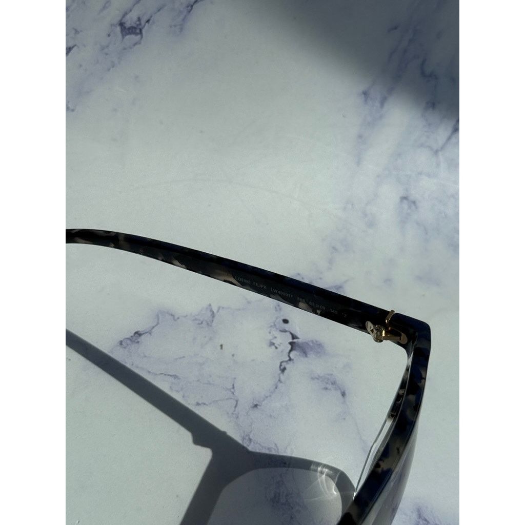 Loewe NEW Loewe LW40001F Filipa Sunglasses in Grey Blue Havana Size ONE SIZE - 6 Thumbnail