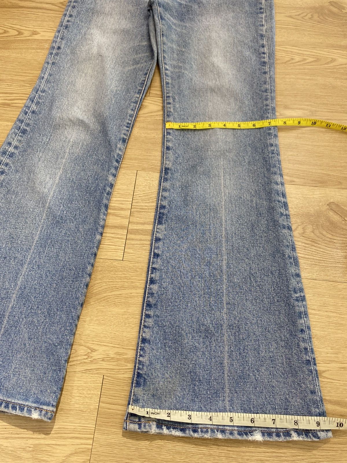 MOUSSY Moussy Acid Blue Wash Whiskers Style Flare Jeans Size US 26 / EU 42 - 12 Thumbnail
