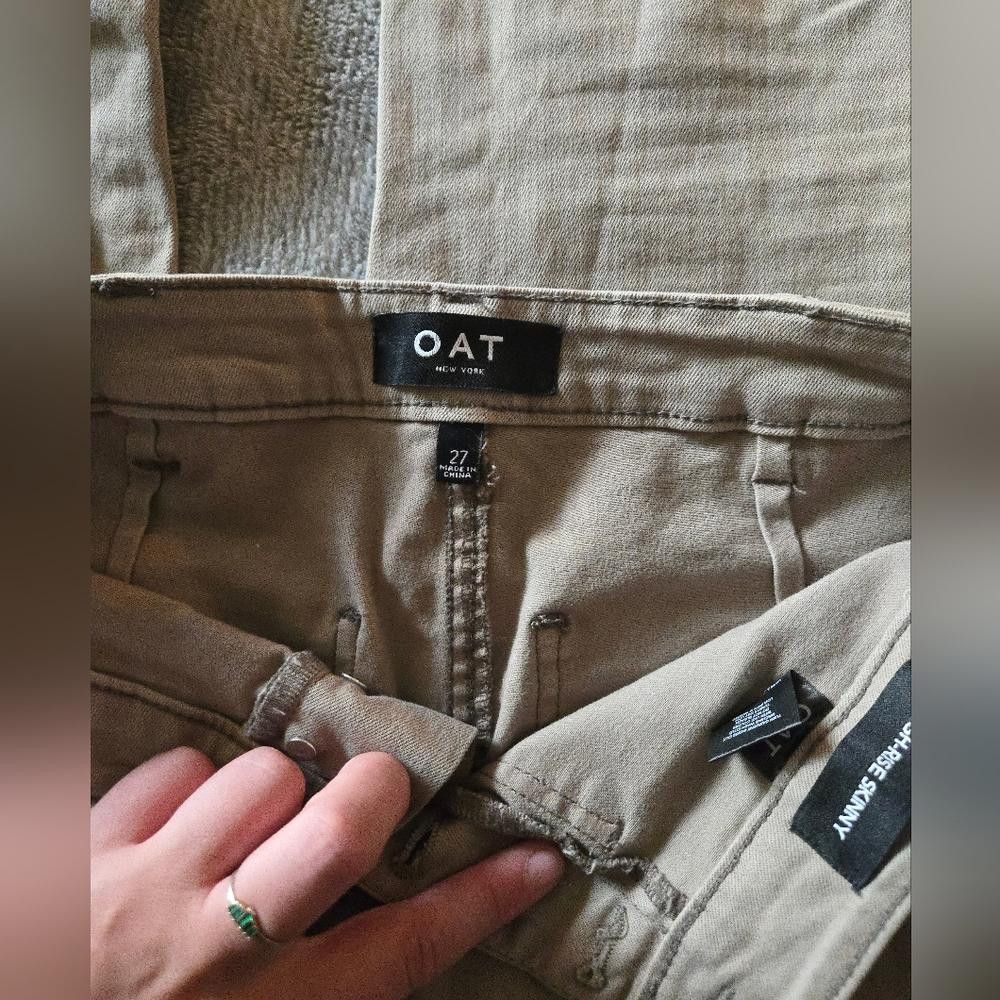 Designer OAT Light Olive Skinny Jean Size 27" / US 4 / IT 40 - 5 Thumbnail