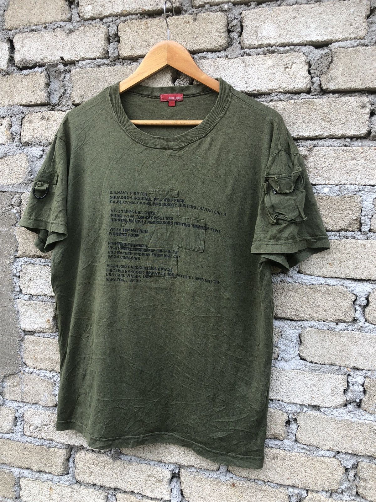 Bullet Noise × Japanese Brand × Vintage Vintage Y2K Bullet Noise Us Navy Fighter Tshirts Size US L / EU 52-54 / 3 - 3 Thumbnail