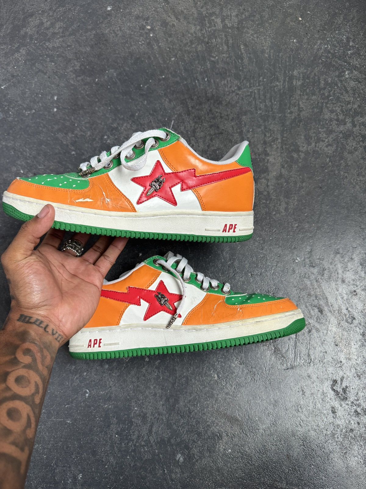Bape × Chrome Hearts Chrome Hearts X Bapesta Size US 11 / EU 44 - 8 Thumbnail