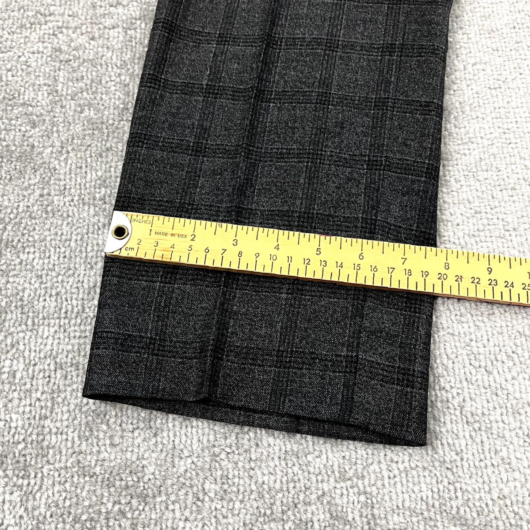 Vince Vince Pants Mens 34 x 30 Slim Straight Plaid Wool Dress Trousers Gray Size US 34 / EU 50 - 6 Thumbnail