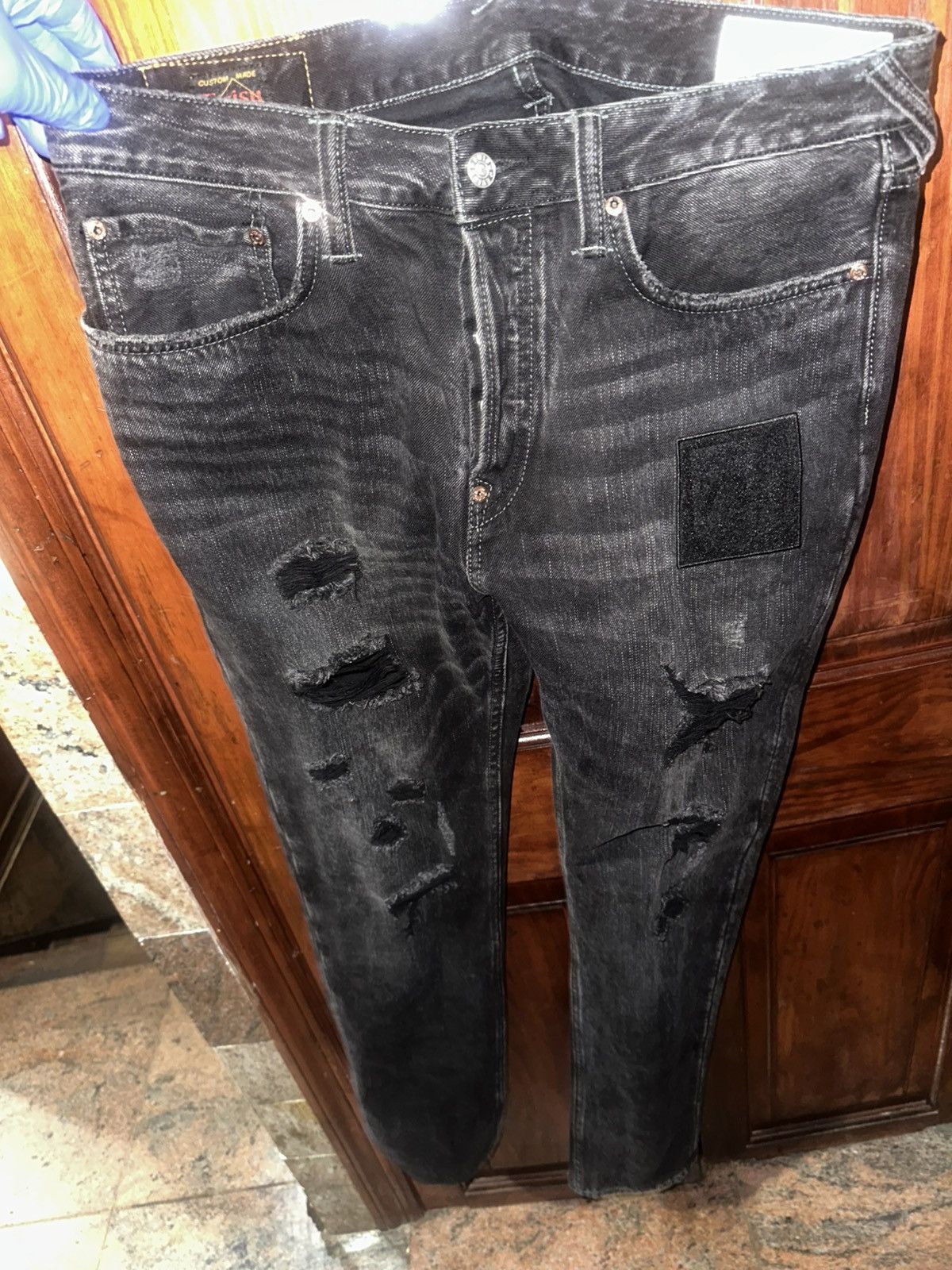 Evisu EVISU Black Daicock Seagull Jeans Size US 32 / EU 48 - 8 Thumbnail