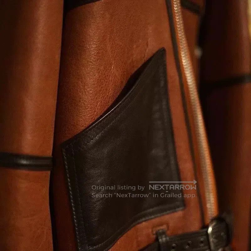 Nigel Cabourn Nigel Cabourn Brown Leather Flight Jacket. Size US S / EU 44-46 / 1 - 4 Thumbnail