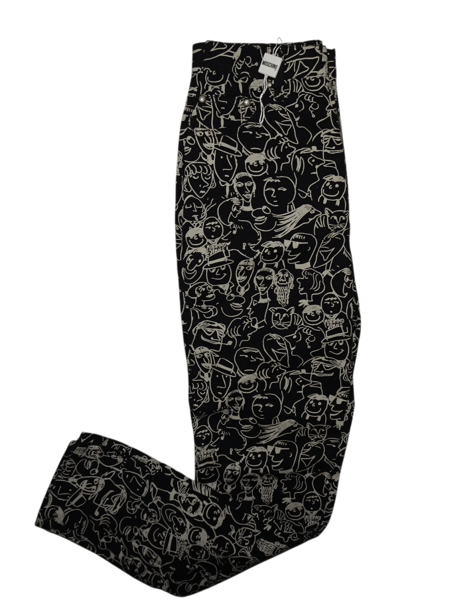 Moschino MOSCHINO JEANS FACES PRINT PANTS Size 27" / US 4 / IT 40 - 3 Thumbnail