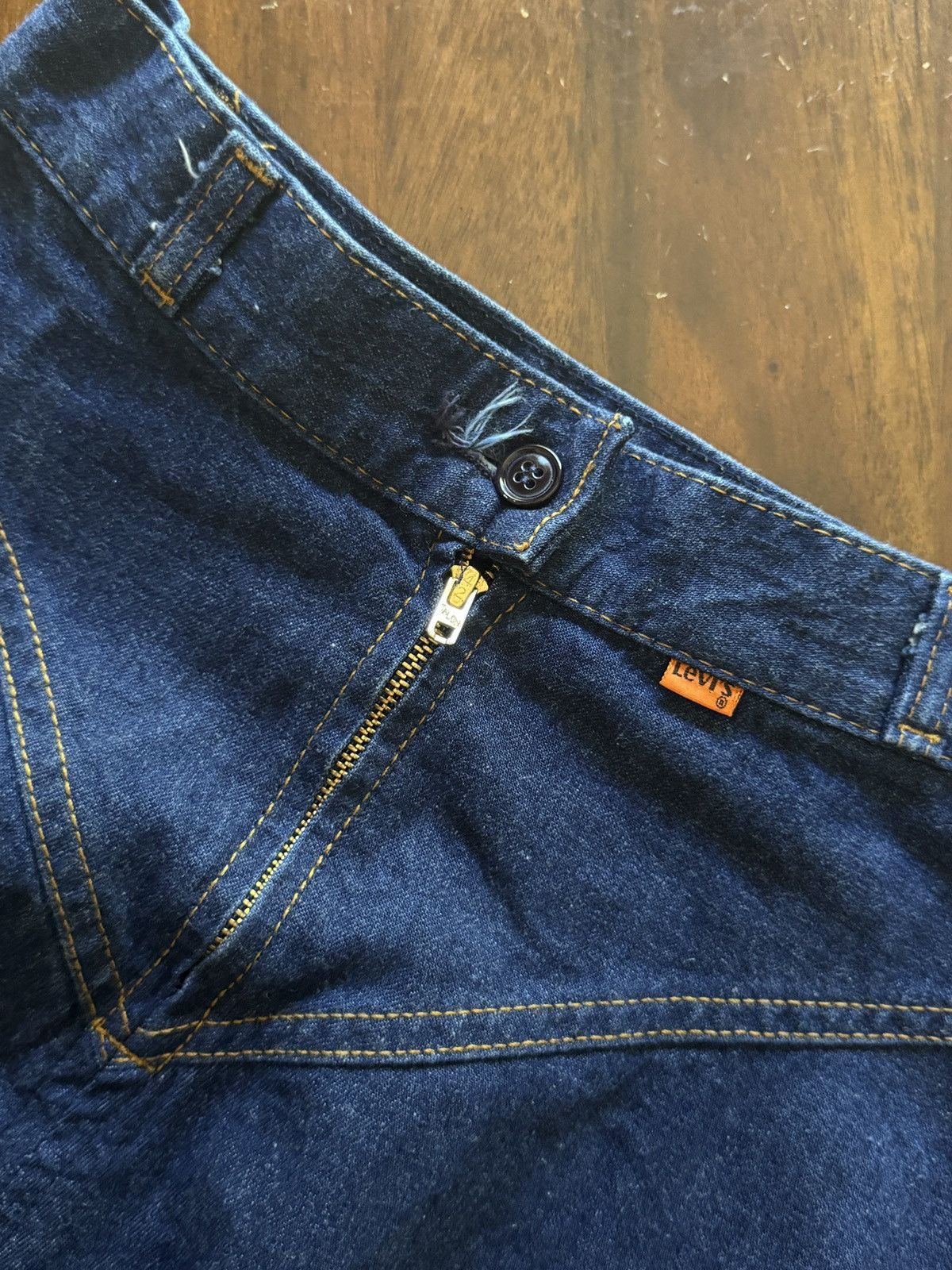 Levi's Vintage Clothing Levi’s Orange Tab Flared Denim Skirt Size 25" / US 0 / IT 36 - 4 Thumbnail
