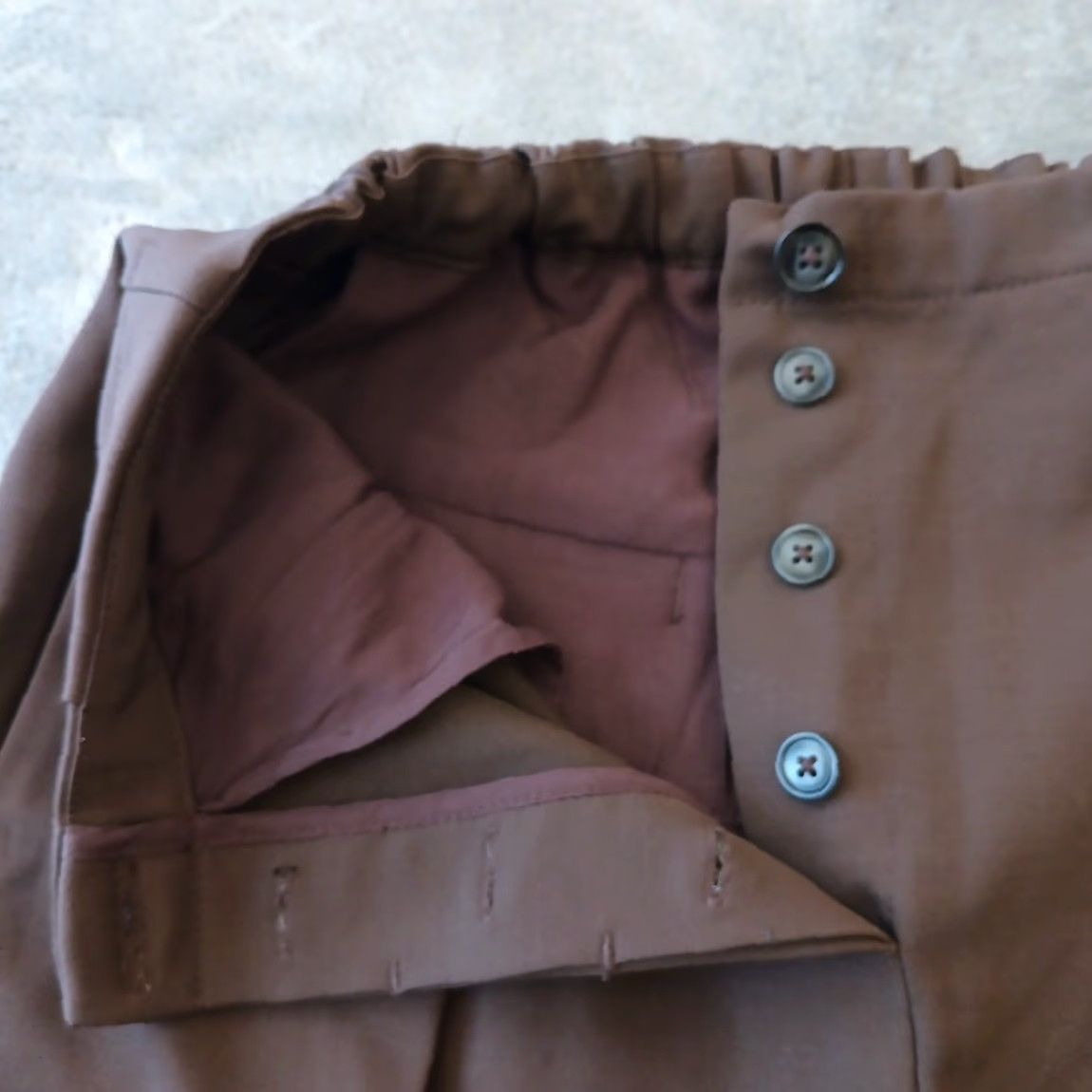 Free People Free People Pants Womens XS Brown Wide-Leg Button Fly Pleated Elastic Waist Bohemian Dress Pants Womens XS Brown Wide-Leg Size 26" / US 2 / IT 38 - 5 Thumbnail