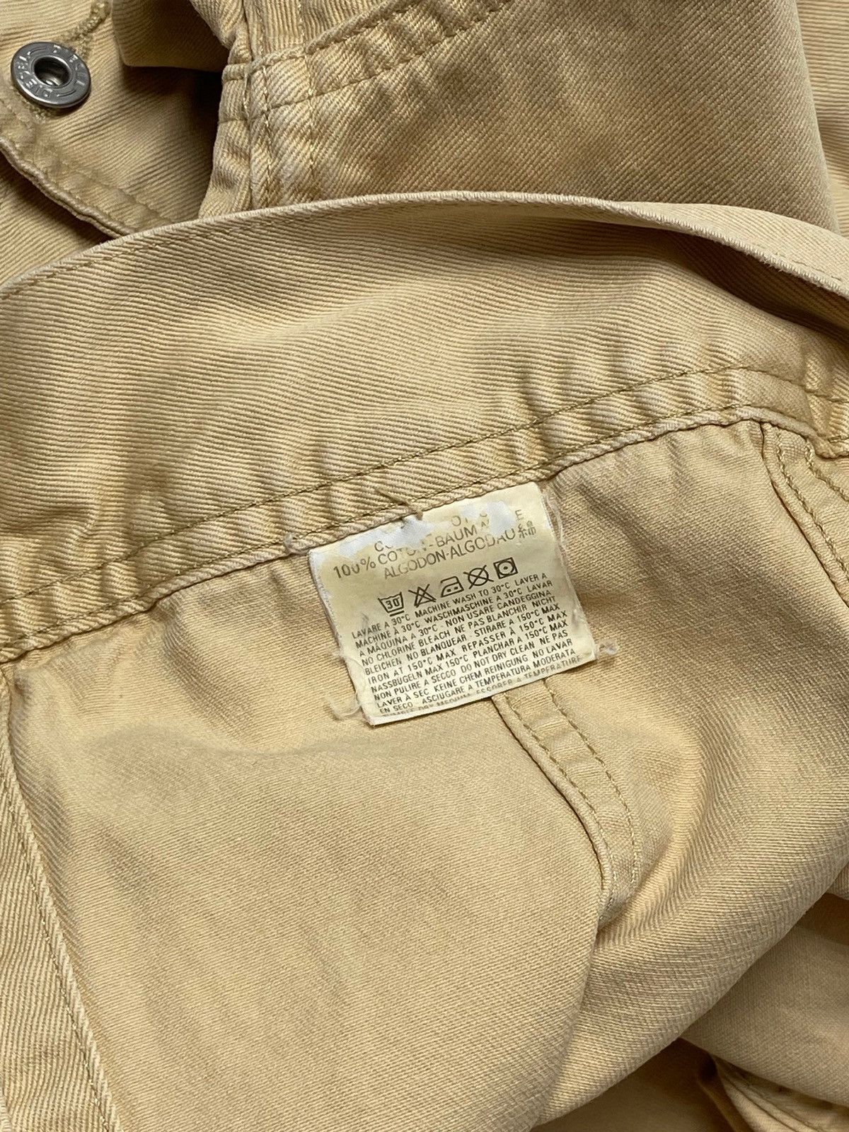 Diesel Vintage DIESEL Beige Denim Jean Jacket Grunge Y2K Size M / US 6-8 / IT 42-44 - 7 Thumbnail