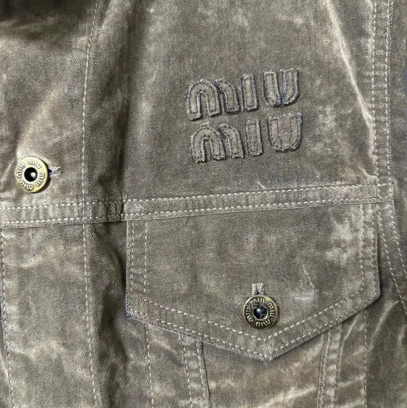 Miu Miu Miu Miu Brown Cotton Women's Jacket . Size M / US 6-8 / IT 42-44 - 3 Thumbnail