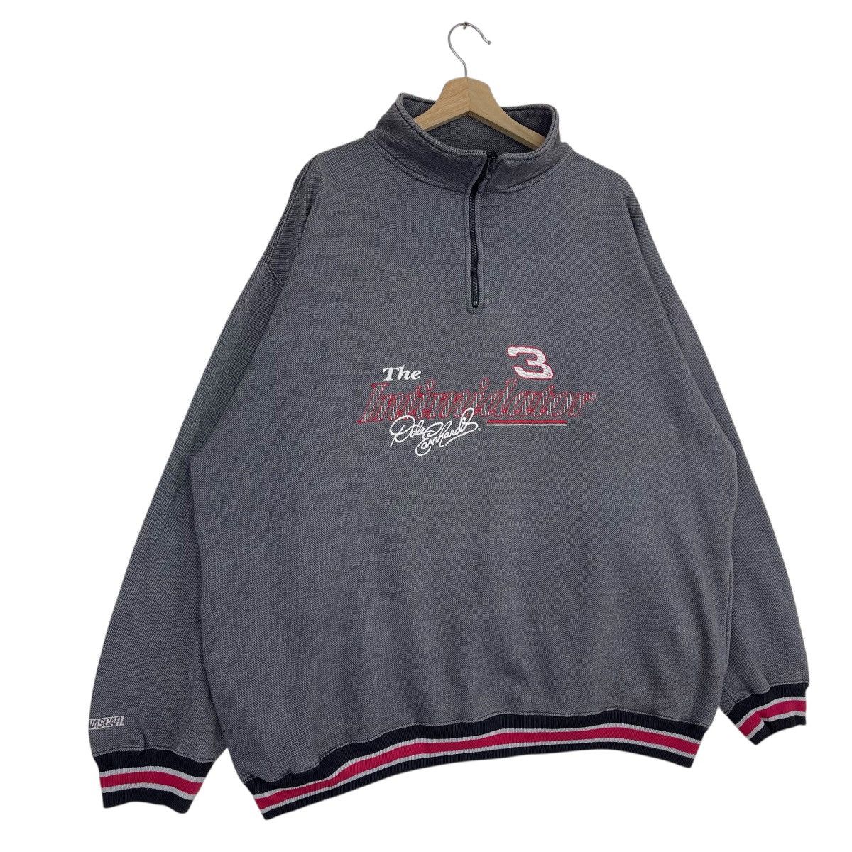 NASCAR × Vintage 90’s NASCAR Dale Earnhardt Half Zip Sweatshirt Size US XXL / EU 58 / 5 - 3 Thumbnail