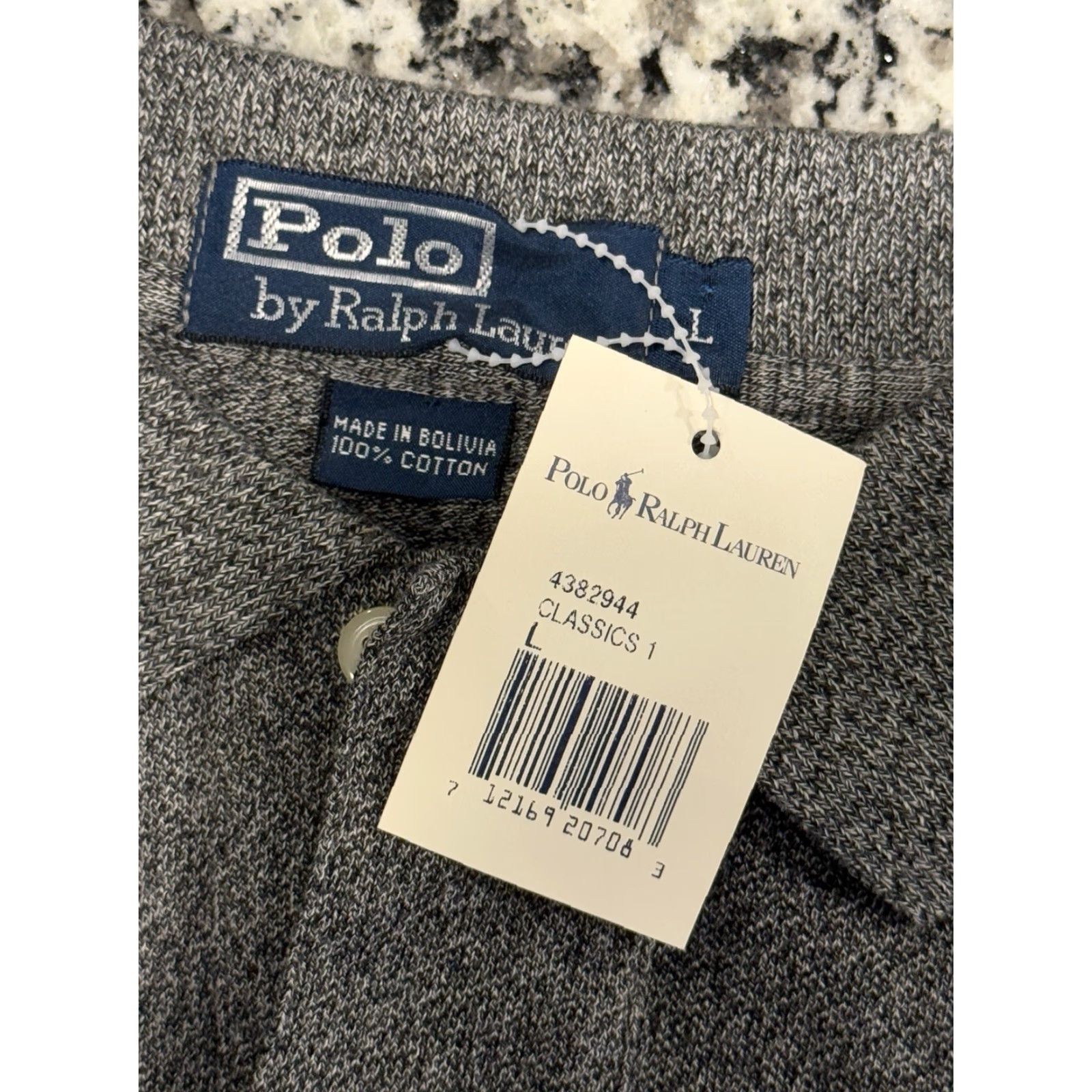 Polo Ralph Lauren VINTAGE Polo Ralph Lauren Long Sleeve Polo Shirt Men Large Gray Orange Pony 100% Cotton Size US L / EU 52-54 / 3 - 4 Thumbnail