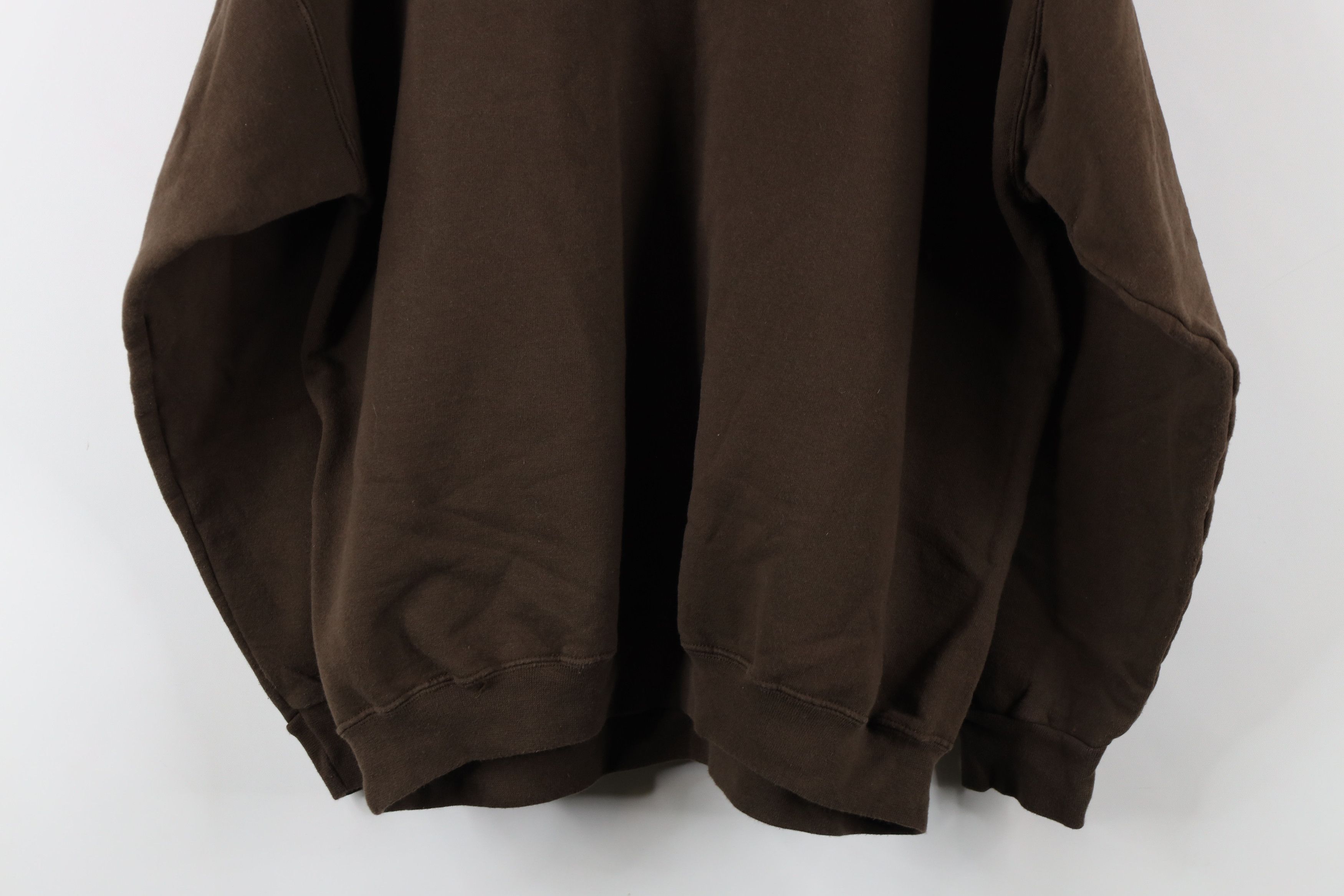 Vintage Vintage 90s Streetwear Faded Blank Crewneck Sweatshirt Brown Size US L / EU 52-54 / 3 - 9 Thumbnail
