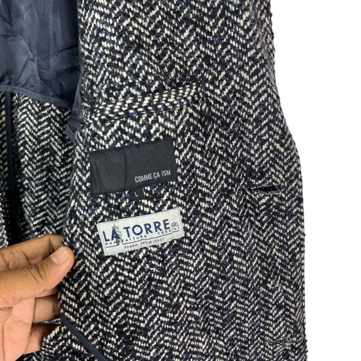 Comme Ca Ism × Vintage VINTAGE COMME CA ISM LA TORRE HERRINGBONE OVERCOAT Size US M / EU 48-50 / 2 - 8 Thumbnail