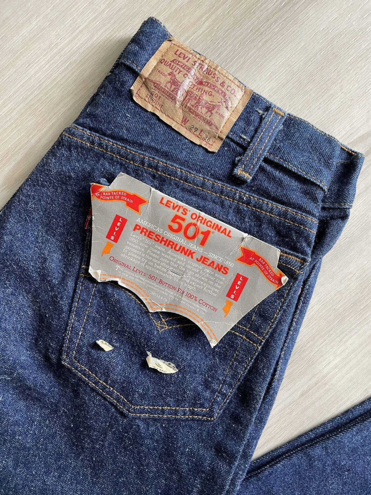 Levi's × Levi's Vintage Clothing × Vintage Vintage 80s Levis 501 Student USA 29x36 Size US 29 - 2 Thumbnail