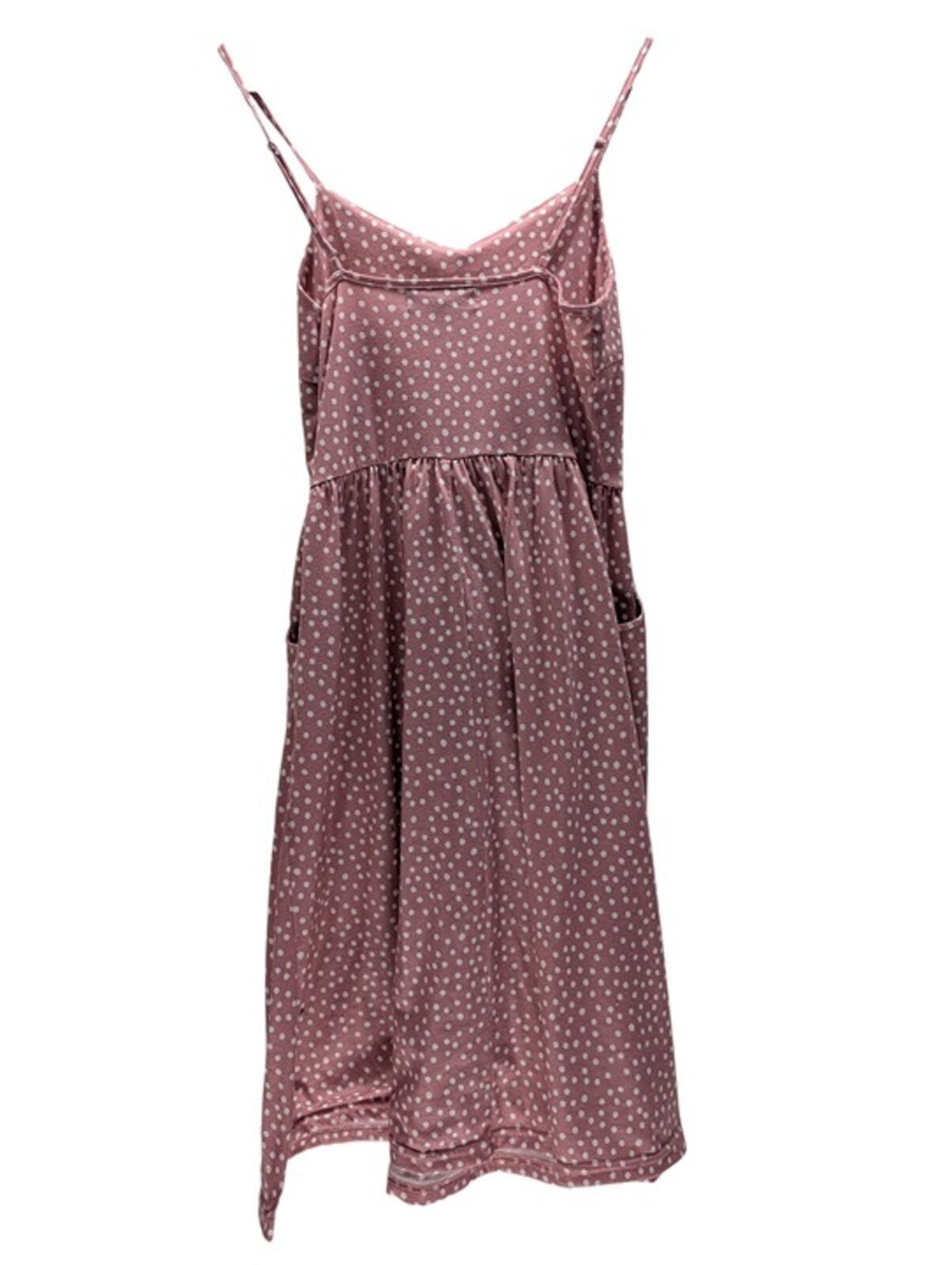 Other Yathon Women’s Pink Polka Dot Midi Dress Spaghetti Pockets S Size S / US 4 / IT 40 - 2 Thumbnail