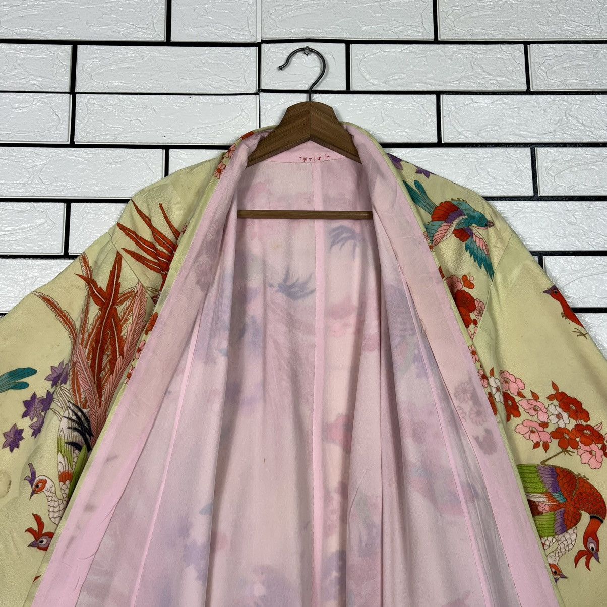 Japanese Brand Vintage Kimono Motif Design Phoenixes Florals #4152-C190 Size M / US 6-8 / IT 42-44 - 12 Thumbnail