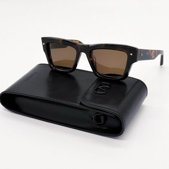 Valentino NEW VALENTINO XXII VLS-106B-53 HAVANA UNISEX SUNGLASSES Size ONE SIZE - 3 Thumbnail