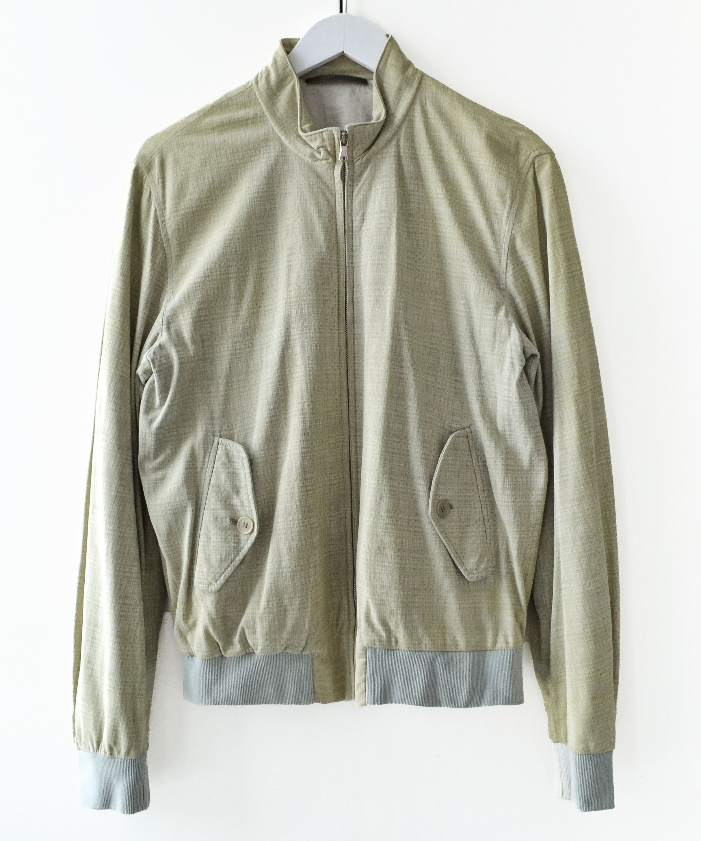 RUFFO Leather Jacket Check Bomber ZIp Vintage RAF SIMONS