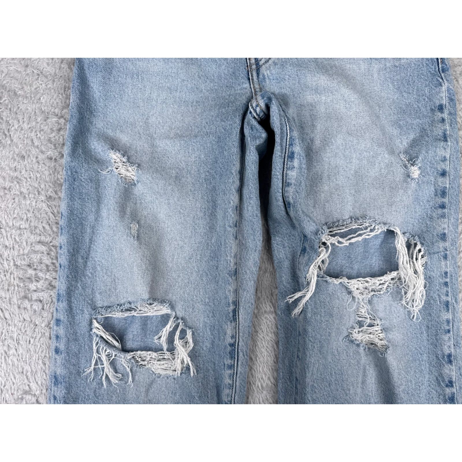 Levi's Levi's Jeans Women's 24 Blue Wide-Leg Distressed Cotton 28x29 Size 42" / US 20 - 3 Thumbnail