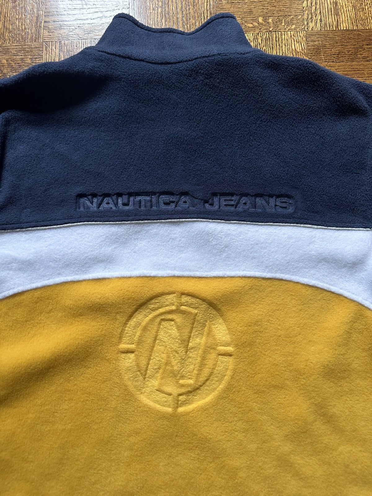 Nautica Vintage Nautica Jeans Embossed 1/4 Zip Fleece Pullover Size US XL / EU 56 / 4 - 3 Thumbnail