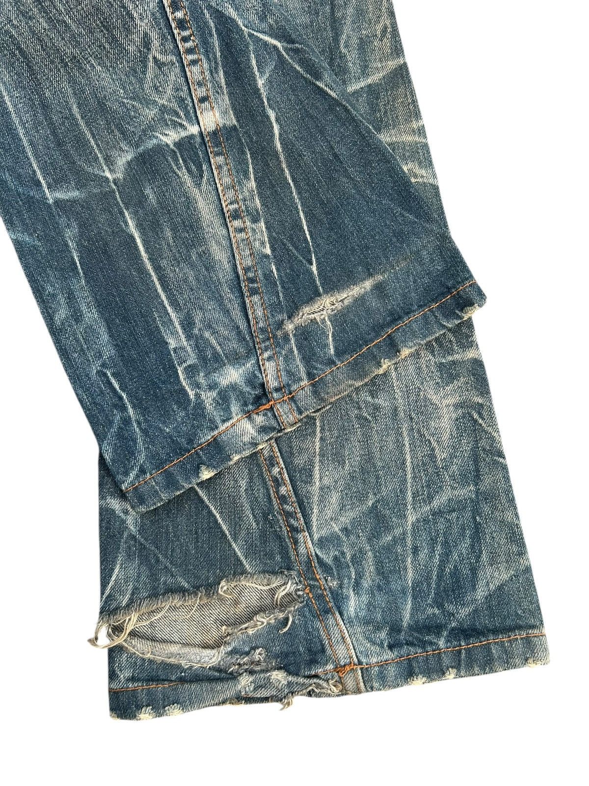 Kapital FLARE Antful Jeans Japanese Distressed Dirty Denim Jeans Size US 32 / EU 48 - 16 Thumbnail