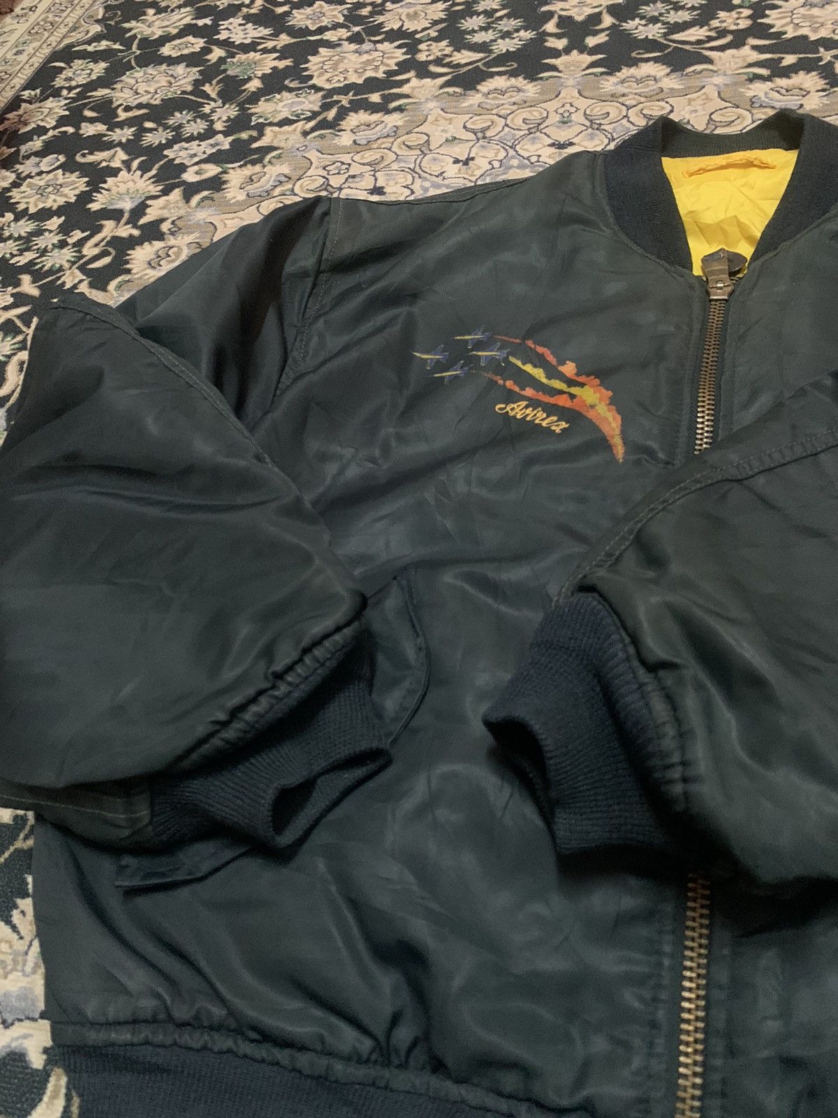 Avirex VINTAGE AVIREX USN BOMBER EMBROIDERED LOGO REVERSIBLE Size US S / EU 44-46 / 1 - 7 Thumbnail