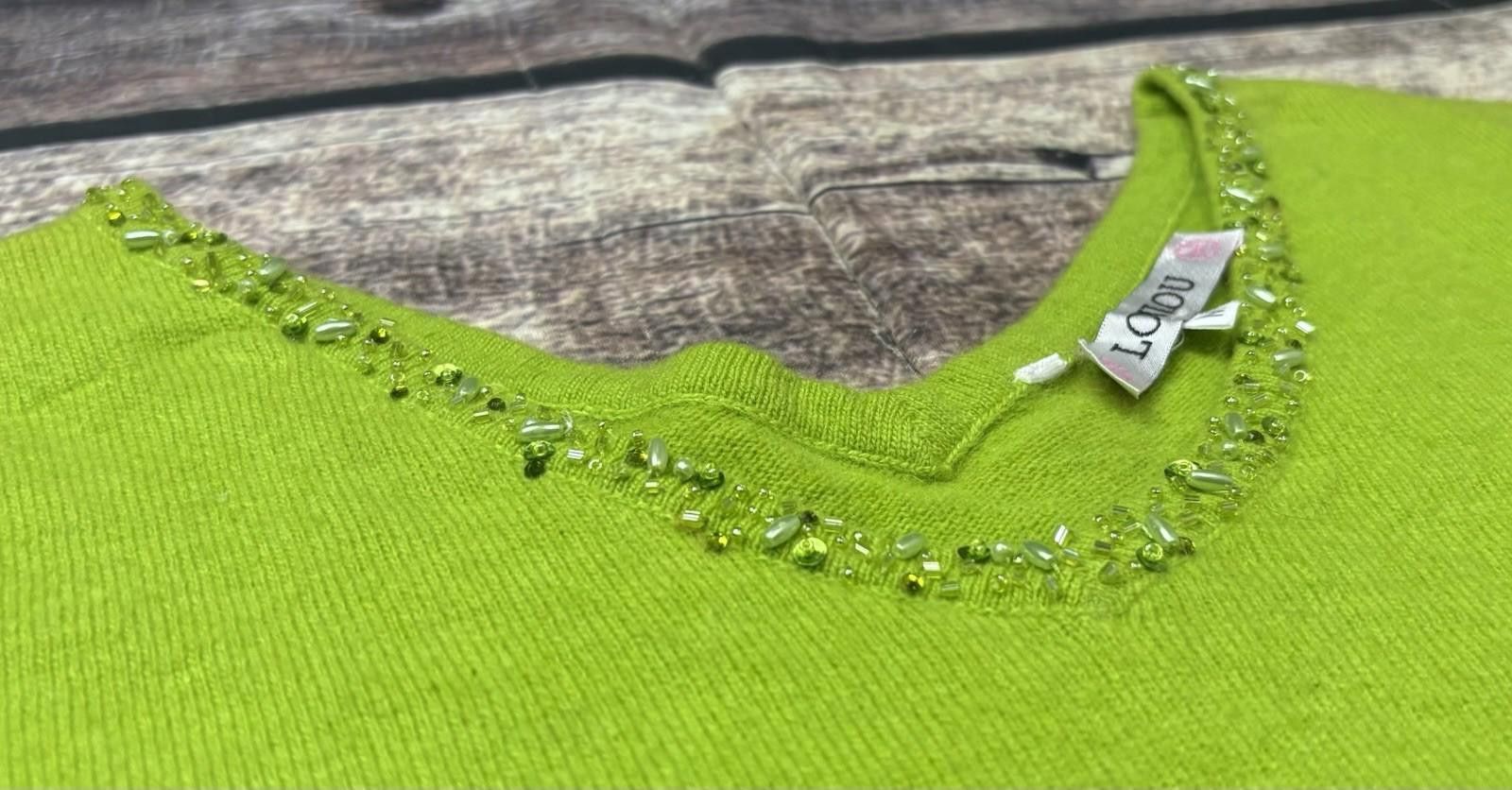 Christian Louboutin Loulou Sweater Womens M Wool Angora Cashmere Embellished Size M / US 6-8 / IT 42-44 - 6 Thumbnail