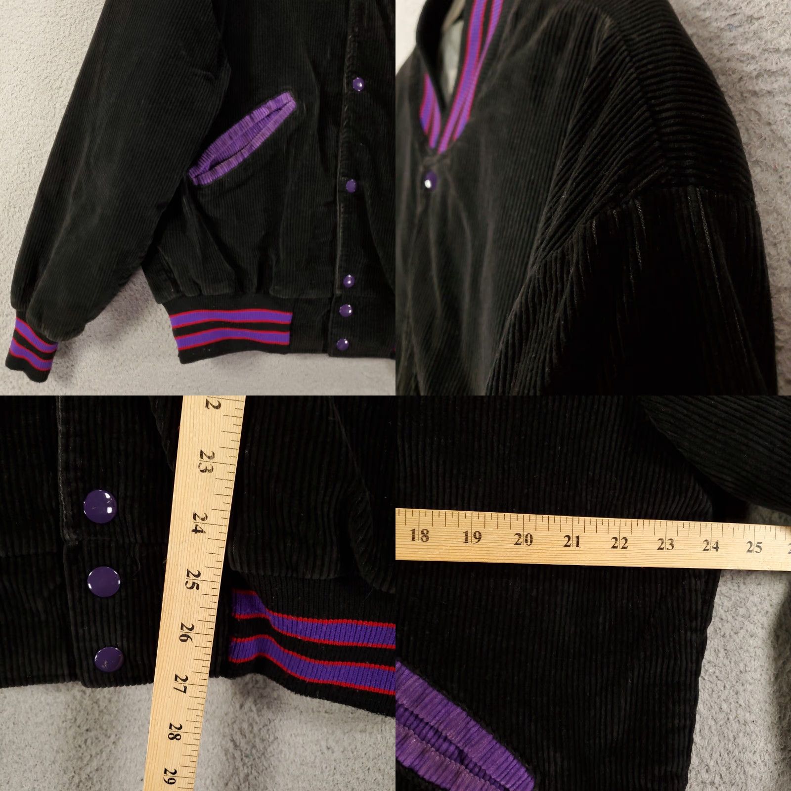 Vintage VINTAGE DeLong Cheer Leader Jacket Womens L Corduroy Varsity School 90s Cheerleading College USA Embroidered Logo Pockets Blue Jacket Size L / US 10 / IT 46 - 8 Thumbnail
