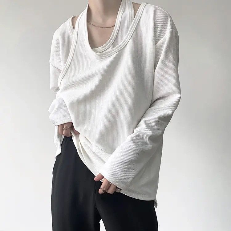 Vintage Korean fashion style long sleeve halter T-shirt Size US M / EU 48-50 / 2 - 3 Thumbnail