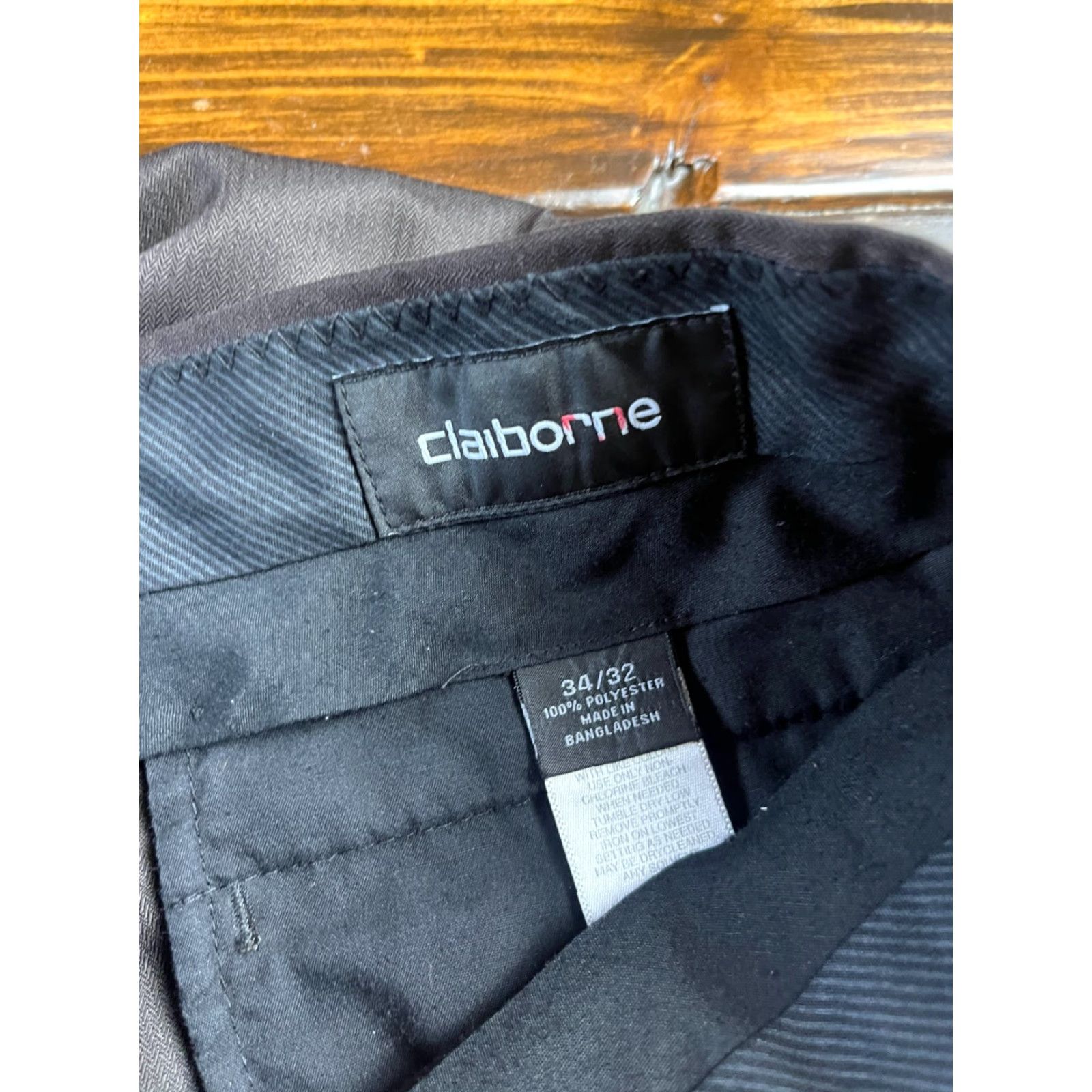 Liz Claiborne Claiborne Pants Men's Regular Dress Pants Flat Front Brown 34/32 Vintage No Size US 34 / EU 50 - 7 Thumbnail