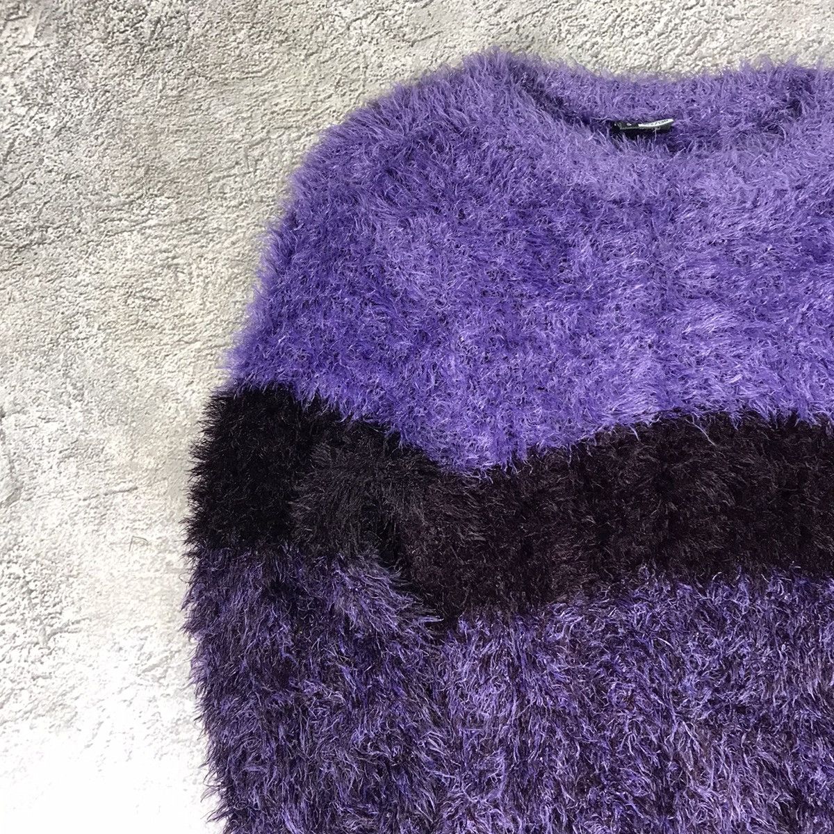 Vintage Vintage Y2K Oversized Mohair Striped Sweater Grunge 90s S Size S / US 4 / IT 40 - 4 Thumbnail