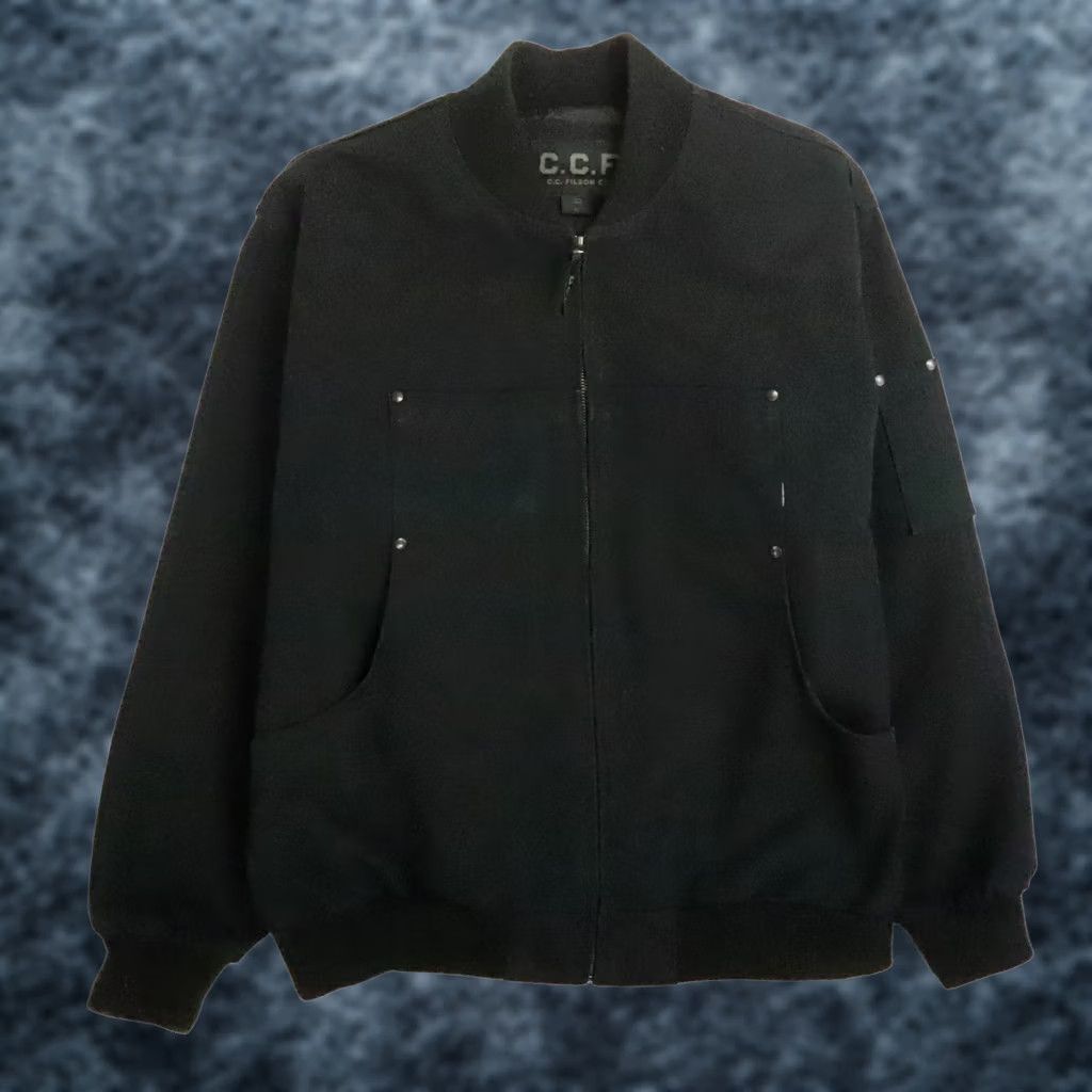 C.C. Filson Jacket Adult 1XL Black Bomber Work Ccf, Men's