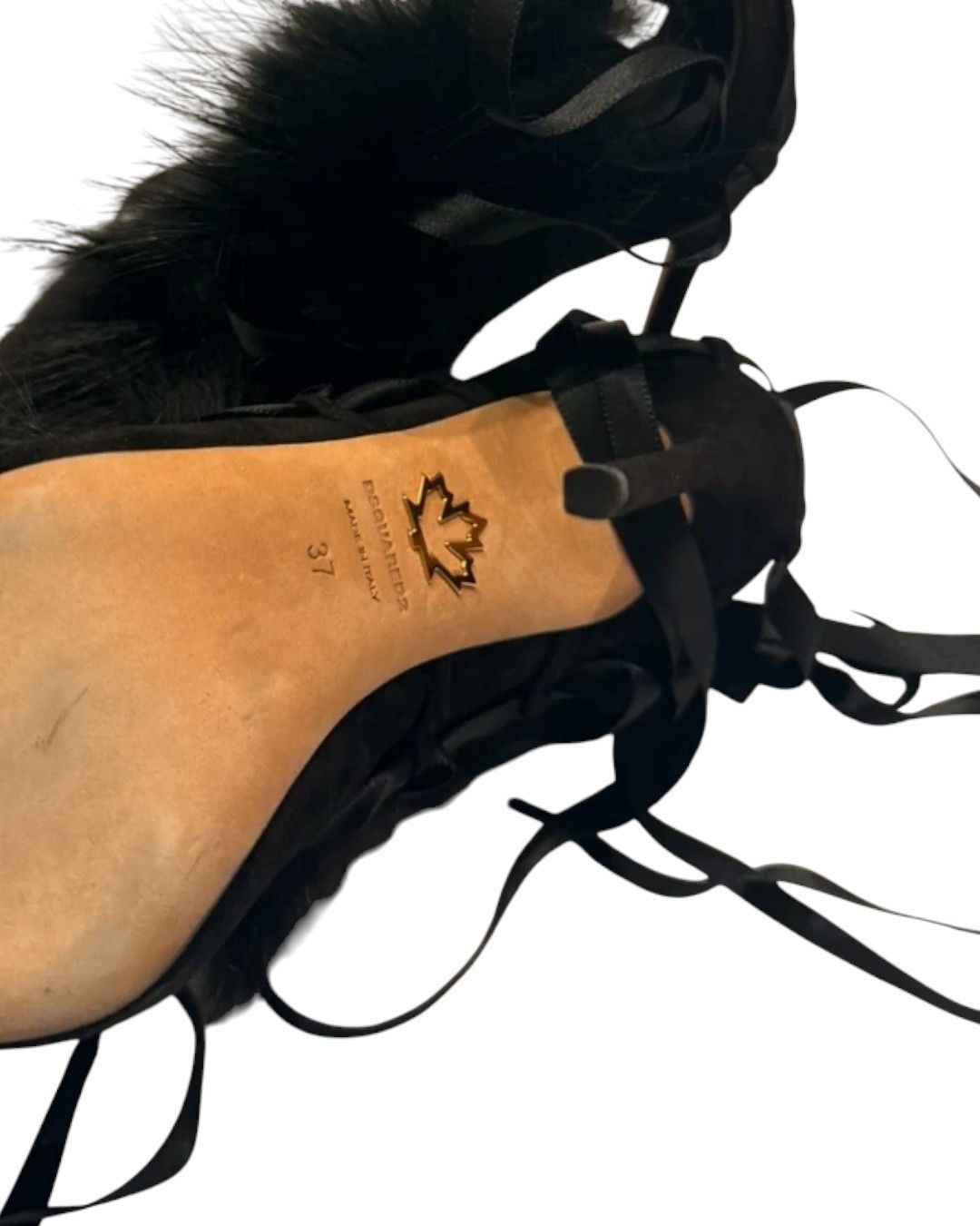 Dsquared2 RARE FOX FUR LACED HEELS Size US 7 / IT 37 - 5 Thumbnail