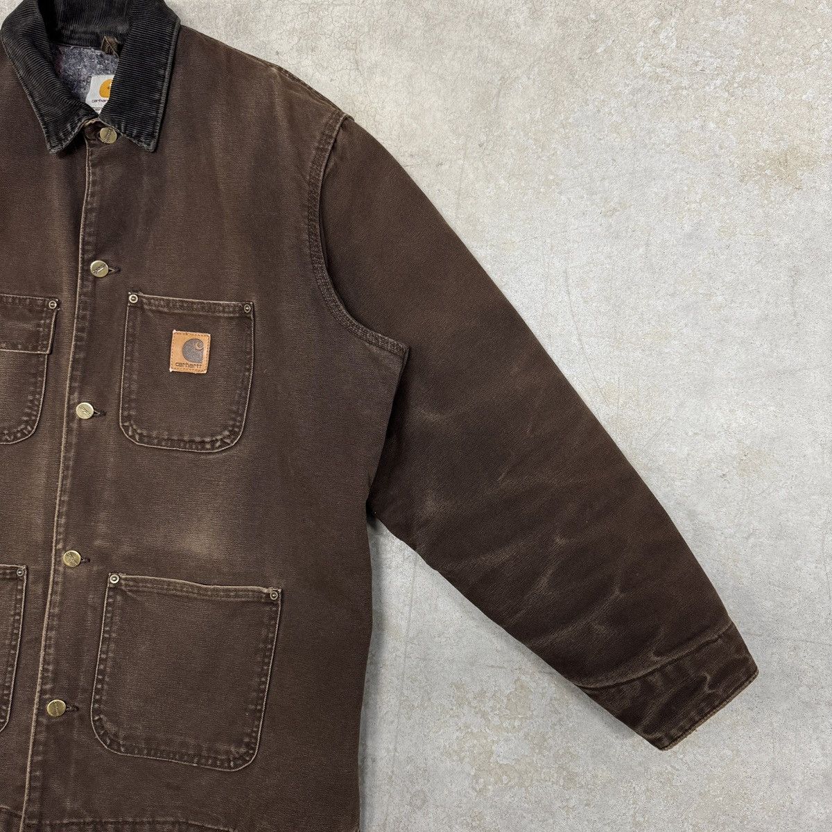 Carhartt Vintage Carhartt Chore Jacket Faded Size US L / EU 52-54 / 3 - 7 Thumbnail