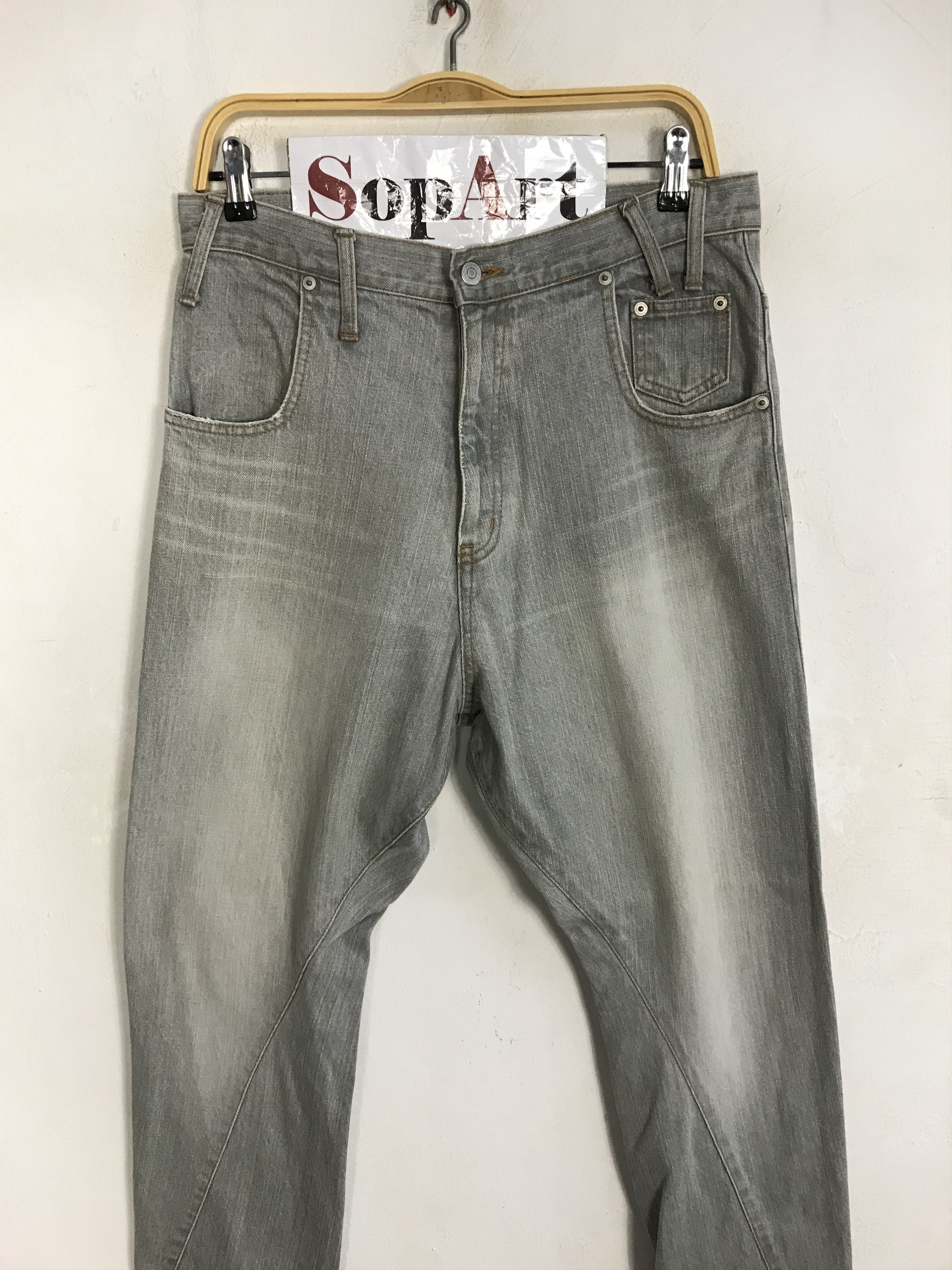 Japanese Brand EhyphenWorldGallery Back Side Pocket Design Lightning Jean Size US 32 / EU 48 - 3 Thumbnail