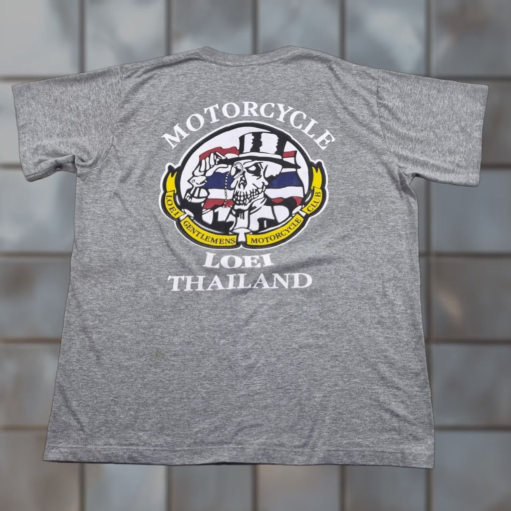 Vintage VINTAGE Loei Motorcycle Club Shirt Mens XL Gray Skull Thailand Tee Biker British Garment Shirt Mens XL Gray Skull Thailand Motorcycle Club 90s? Size US XL / EU 56 / 4 - 1 Thumbnail