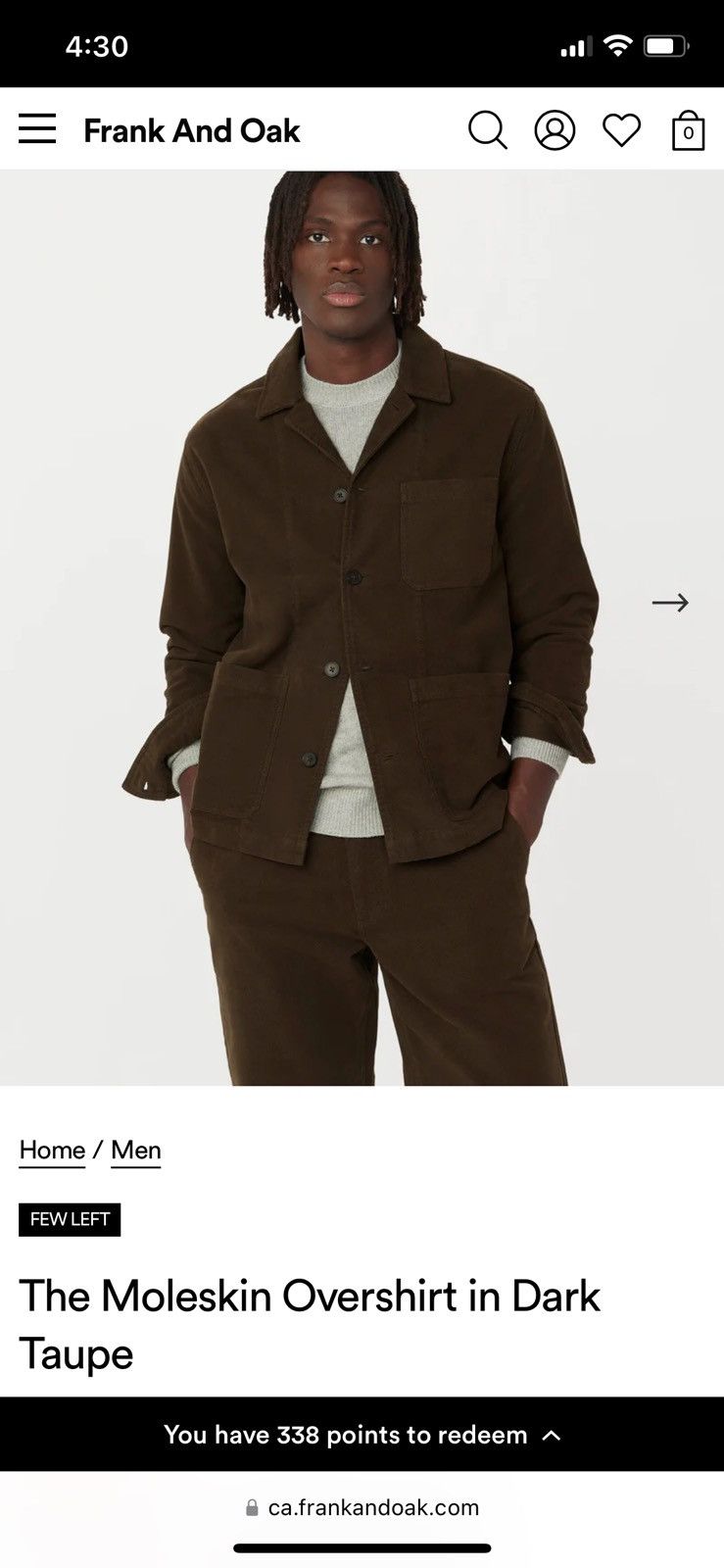 Frank & Oak Moleskin Jacket Size US M / EU 48-50 / 2 - 1 Preview