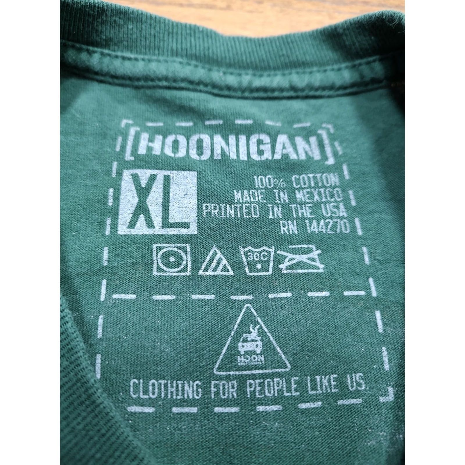 Doublet VINTAGE Hoonigan T-Shirt Green Double Sided Logo Quality Mayhem Mens XL Size US XL / EU 56 / 4 - 4 Thumbnail