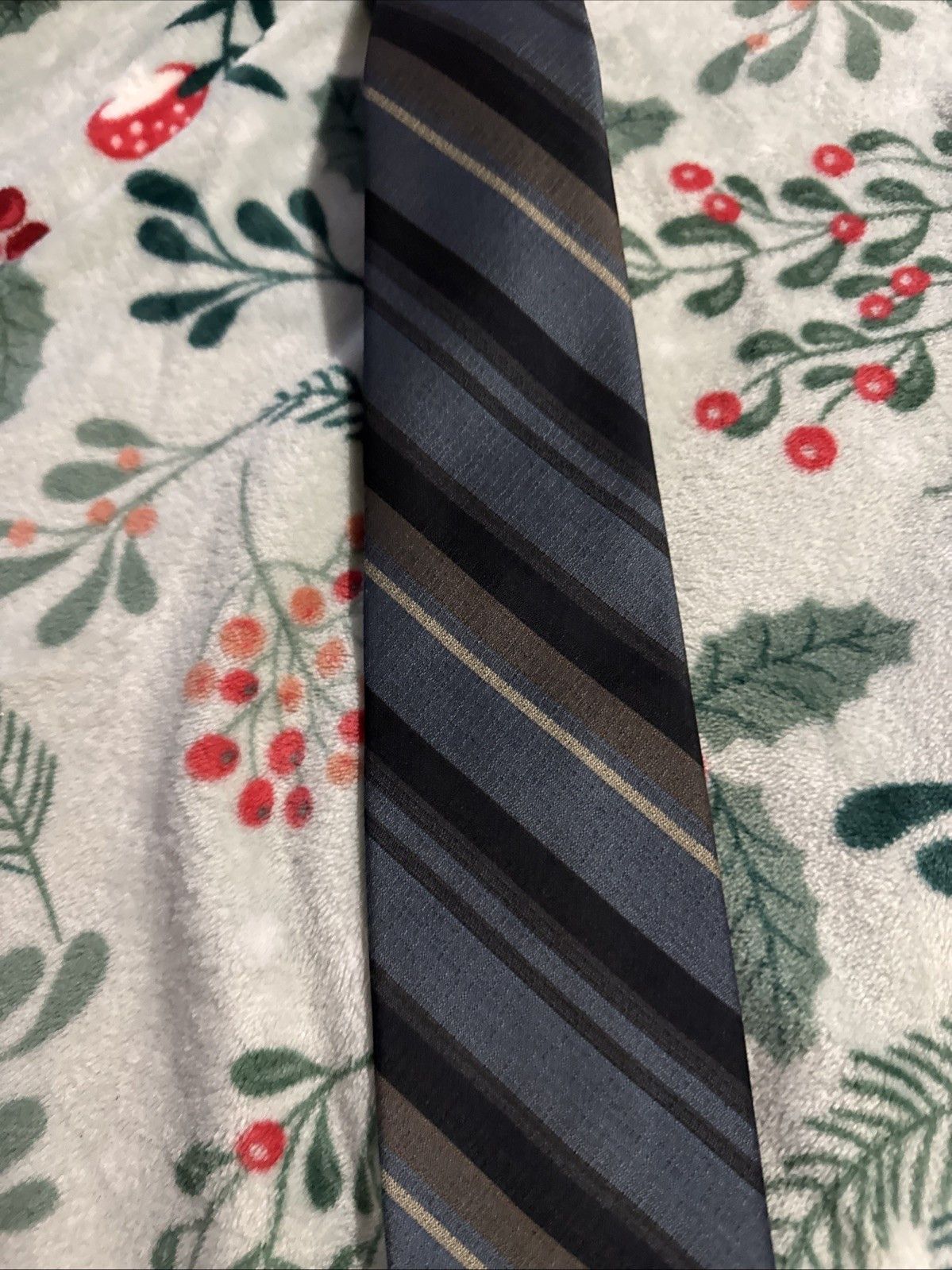 Other Cappuccino Striped Tie Navy Blue Gold Black - Professional Size ONE SIZE - 2 Thumbnail