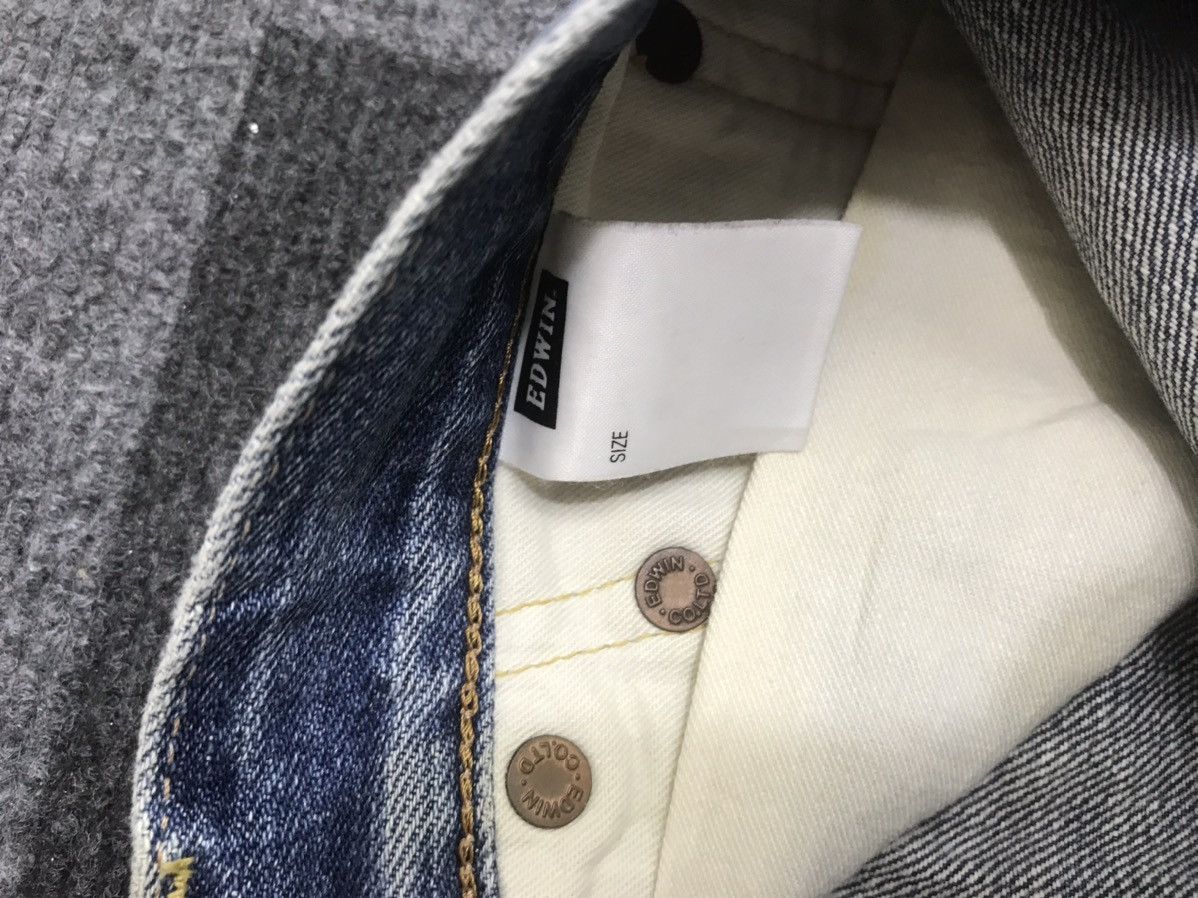 Edwin EDWIN 505 Selvedge Thrashed Distressed Jeans Size US 31 - 20 Thumbnail