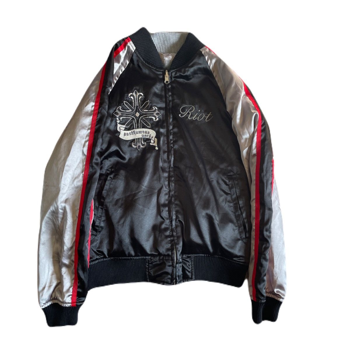 If Six Was Nine 2000s Riot Japanese archive Cross Embroidery Sukajan Jacket Size US M / EU 48-50 / 2 - 4 Thumbnail