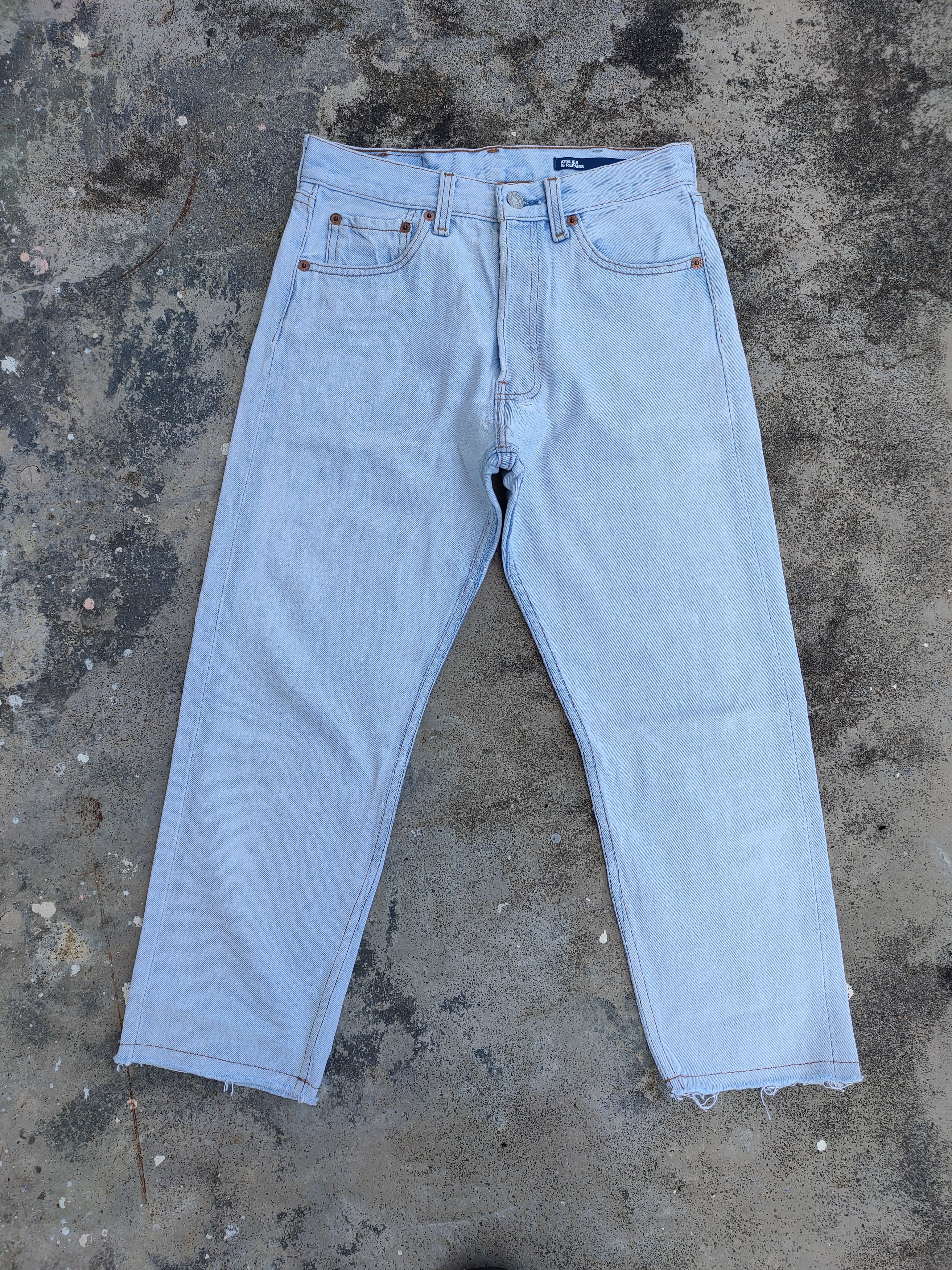 Atelier & Repairs × Jean × Levi's VINTAGE LEVI'S 501 ATELIER REPAIR JEANS DENIM PANTS Size US 27 - 2 Thumbnail