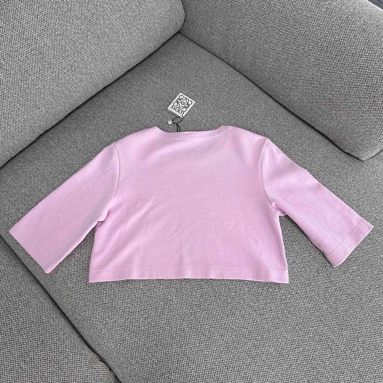 Loewe LOEWE Pink logo printed short sleeve for hot girls Size XS / US 0-2 / IT 36-38 - 2 Thumbnail