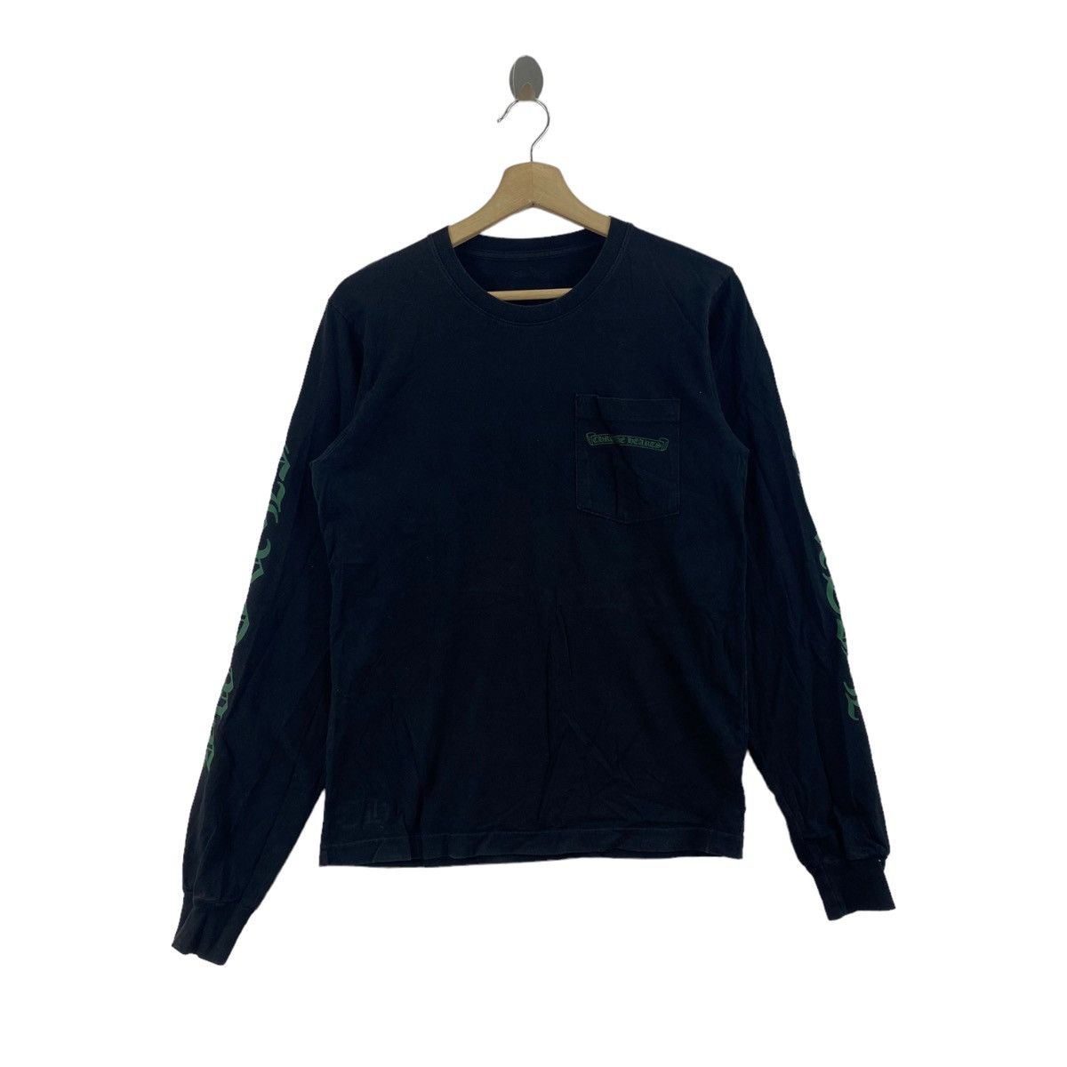 CHROME HEARTS USA Cemetery Green Cross Black Long Sleeve