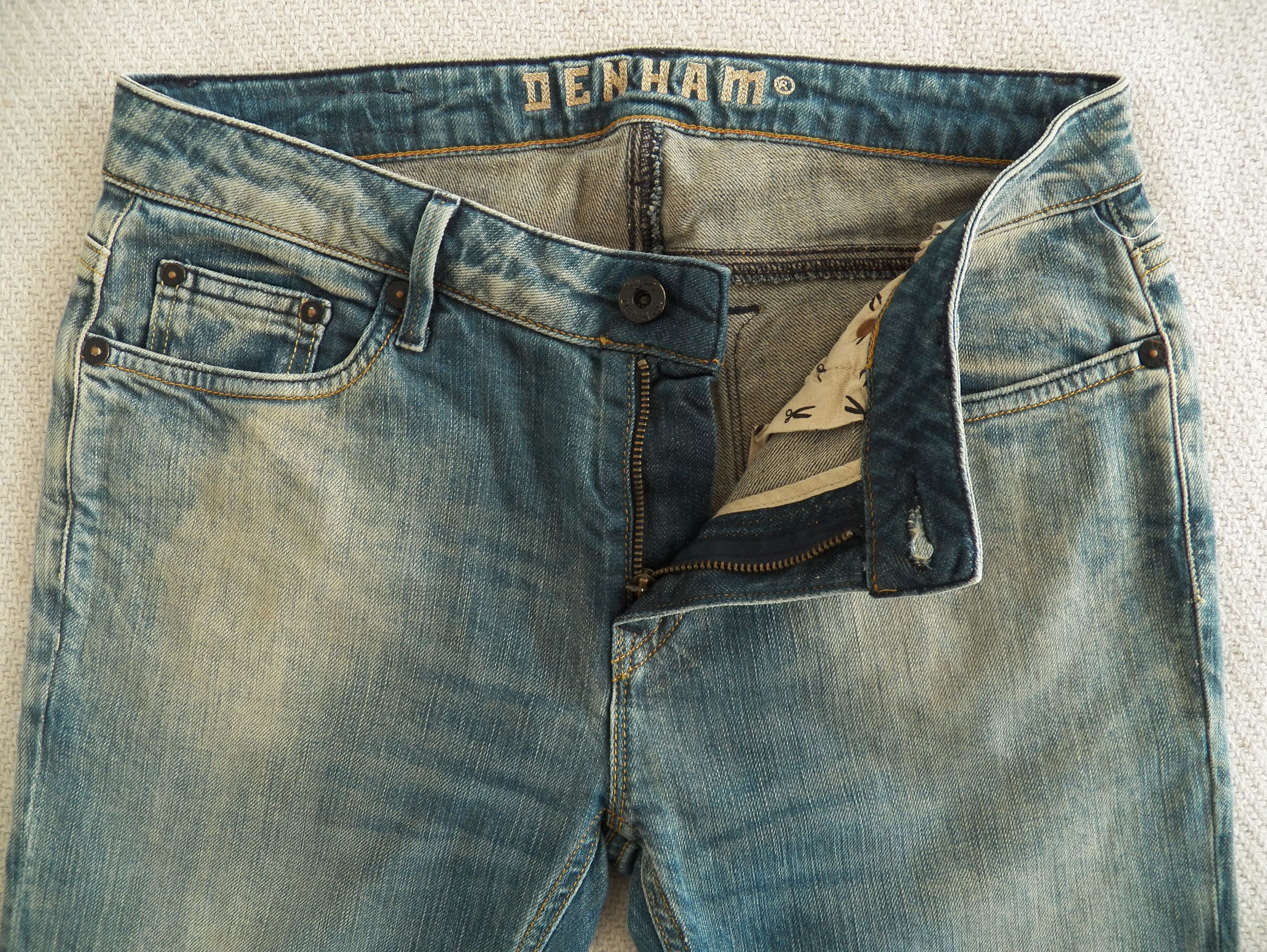 DENHAM Denham Cleaner Regular Fit Skinny Jeans W30 L34 Washed Blue Size 30" / US 8 / IT 44 - 3 Thumbnail