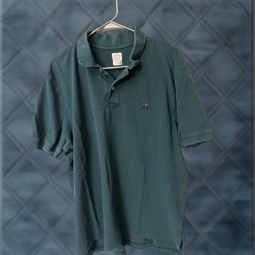Brooks Brothers Brooks Brothers Polo Shirt Green Teal Mens XL Short Sleeve Collared 100% Cotton Golf Performance Size US XL / EU 56 / 4 - 1 Thumbnail