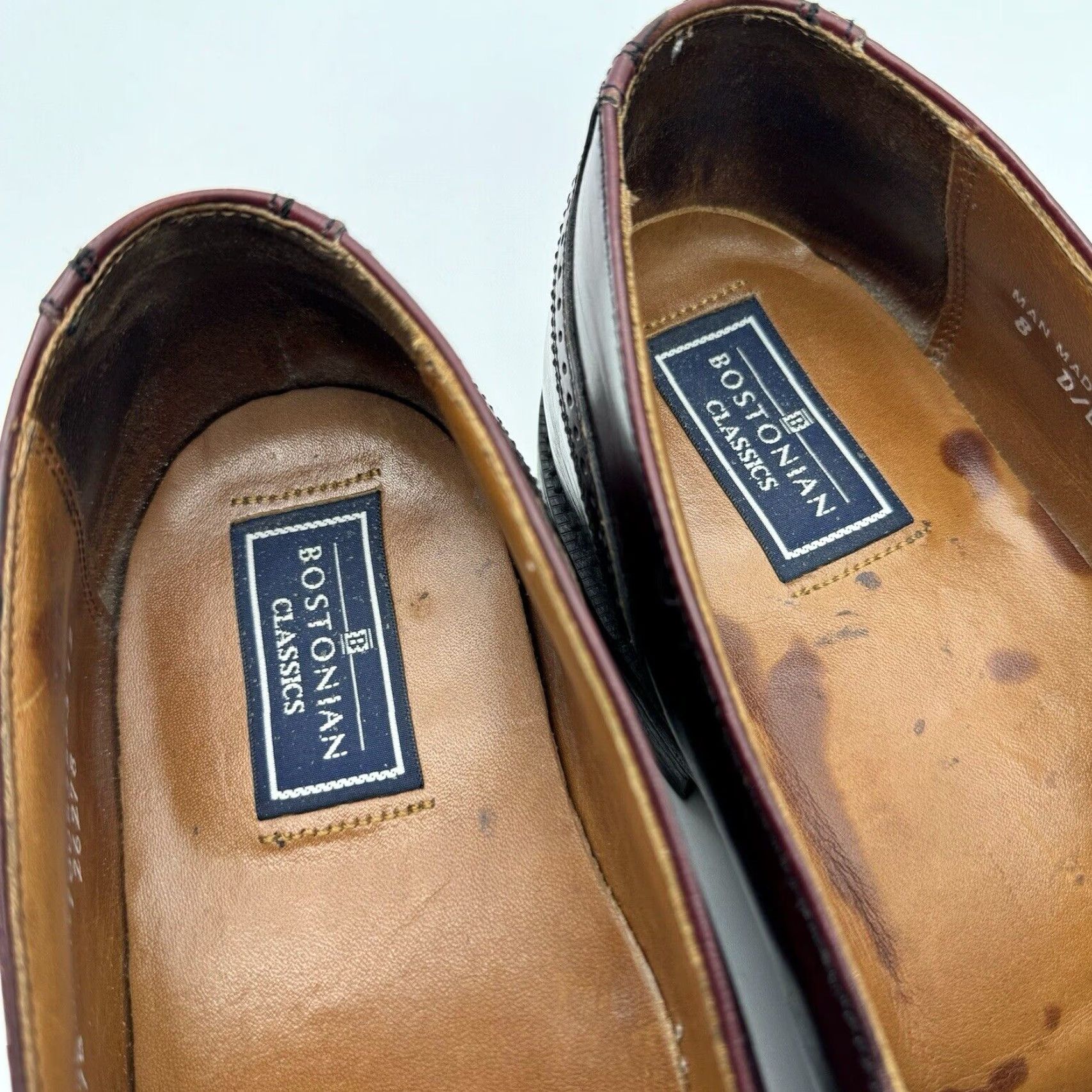 Vintage VINTAGE BOSTONIAN WINGTIP OXFORD LOAFERS BURGUNDY MENS 8 D/B TASSELED Size US 8 / EU 41 - 4 Thumbnail