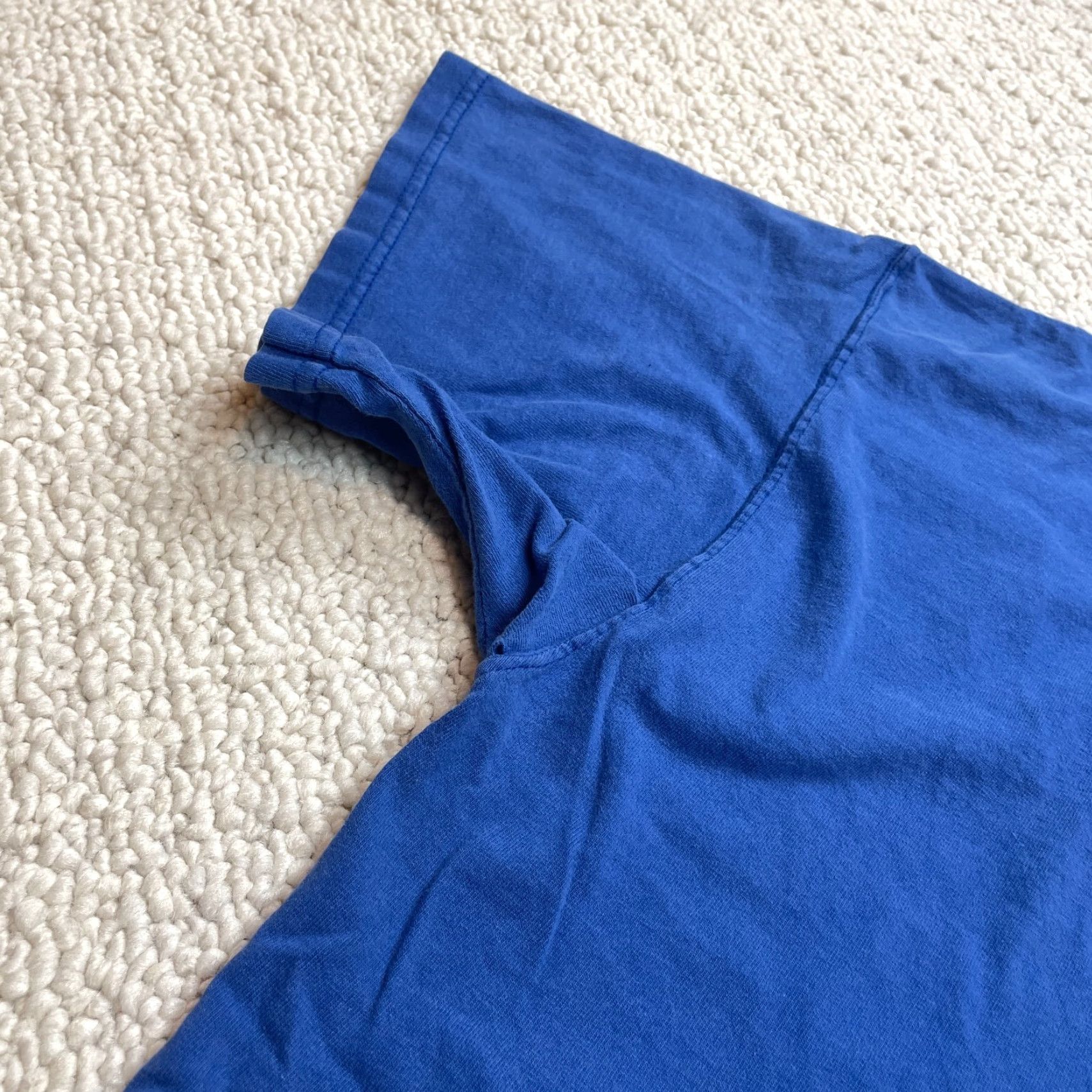 Fruit Of The Loom Fruit of the Loom Cotton Shirt Adult 2XL Blue Short Sleeve Crew Neck T-Shirt Mens Size US XXL / EU 58 / 5 - 6 Thumbnail